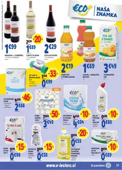 E.leclerc katalog akcije – veljaven od 30.09.2026 | Stran: 19 | Izdelki: Školjke, Sok, Detergent, Limona