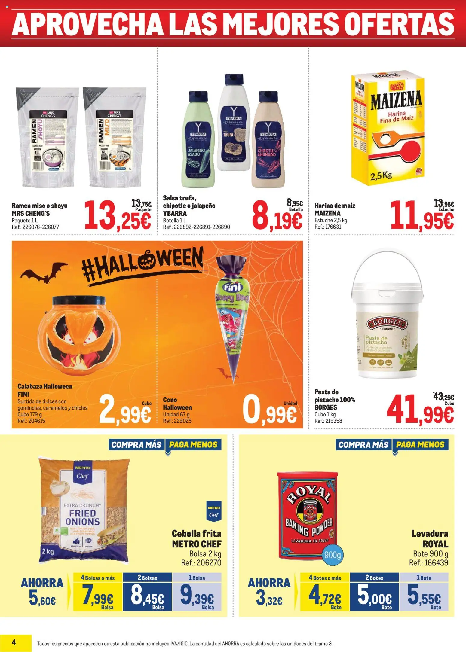 Makro catálogo │ válido desde el 19/10/2026 | Página: 4 | Productos: Polvo, Calabaza, Cebolla, Pasta de pistacho