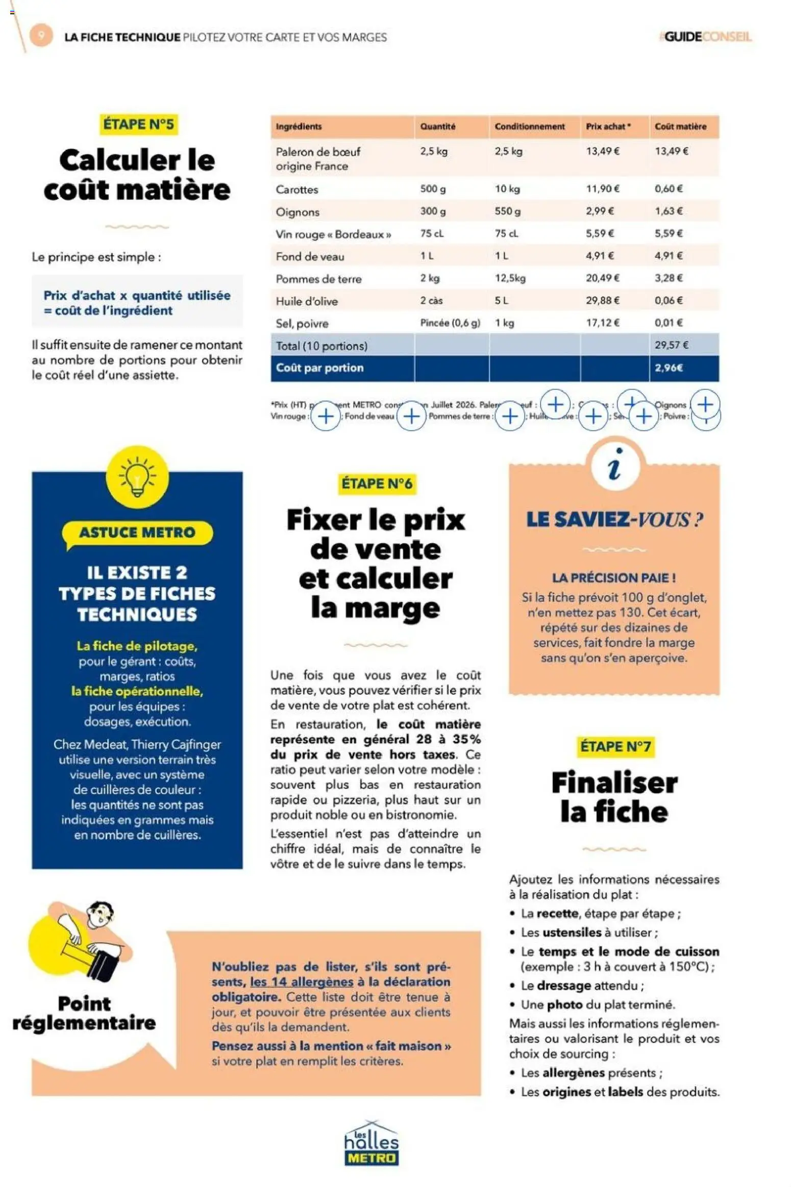 {H1} | Page: 9 | Produits: Carottes, Vin rouge, Huile, Fond de veau