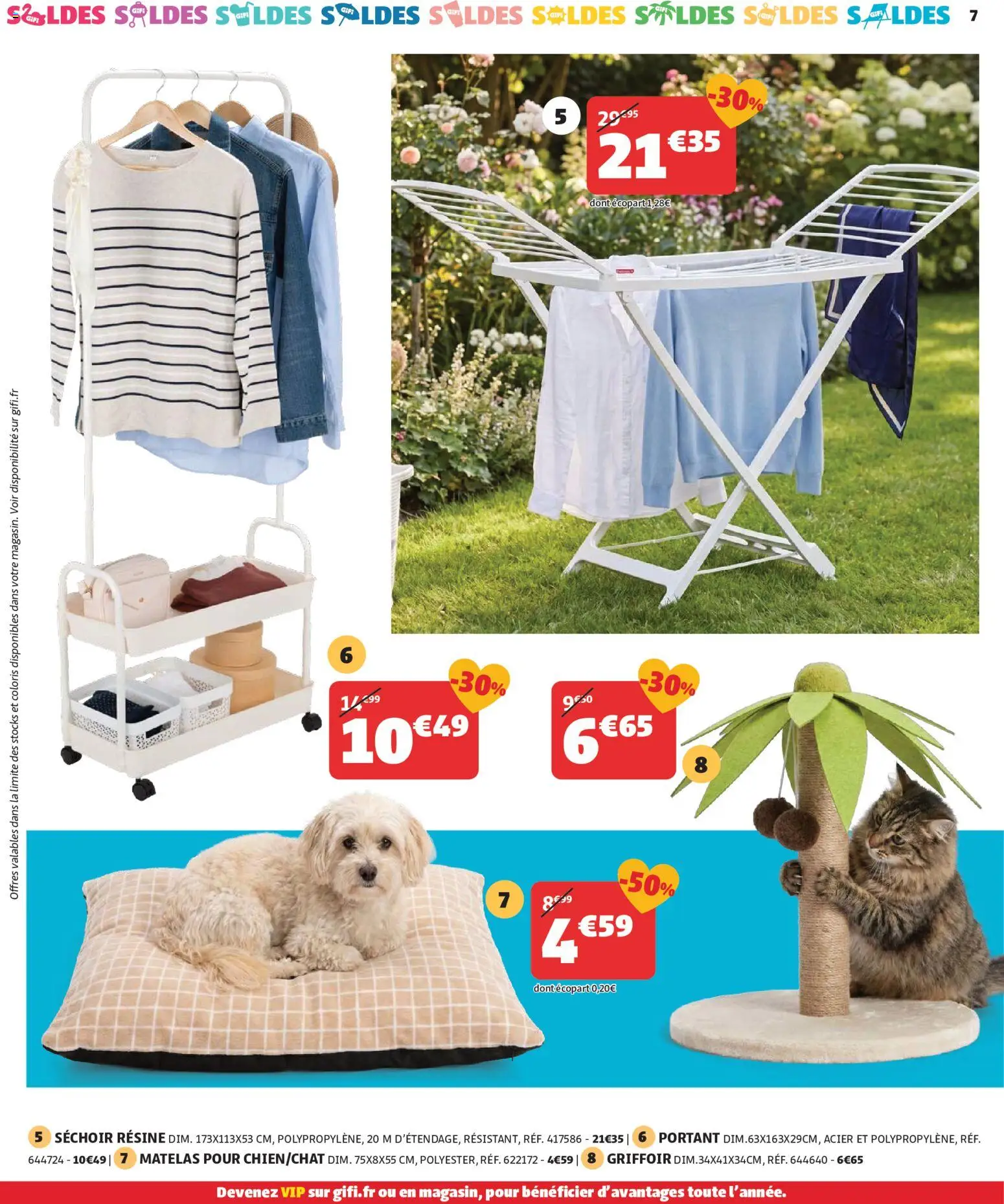 {H1} | Page: 7 | Produits: Séchoir, Matelas