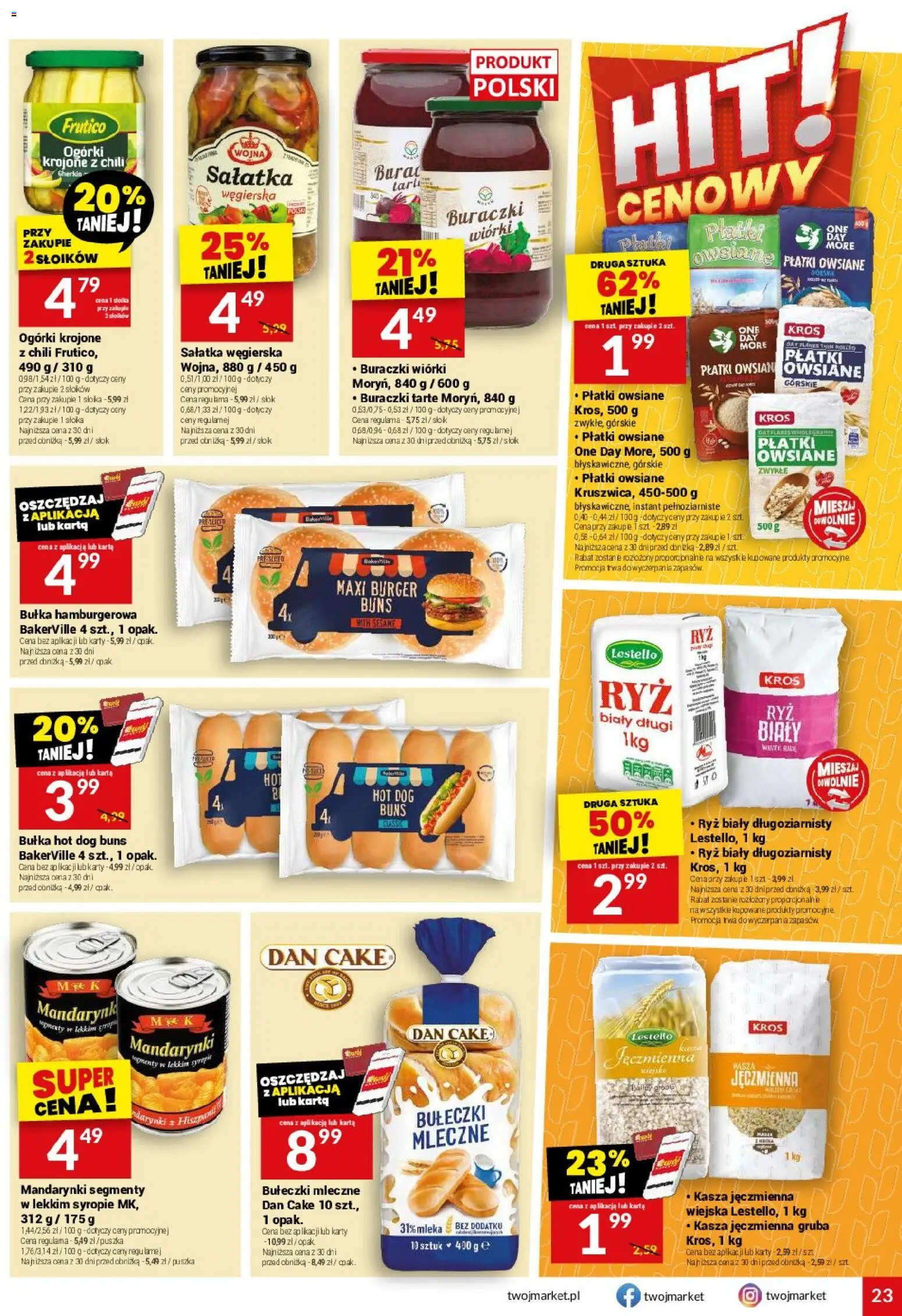 Twój Market gazetka od 17.06.2026 | Strona: 23 | Produkty: Chili, Płatki owsiane, Mleka, Mandarynki