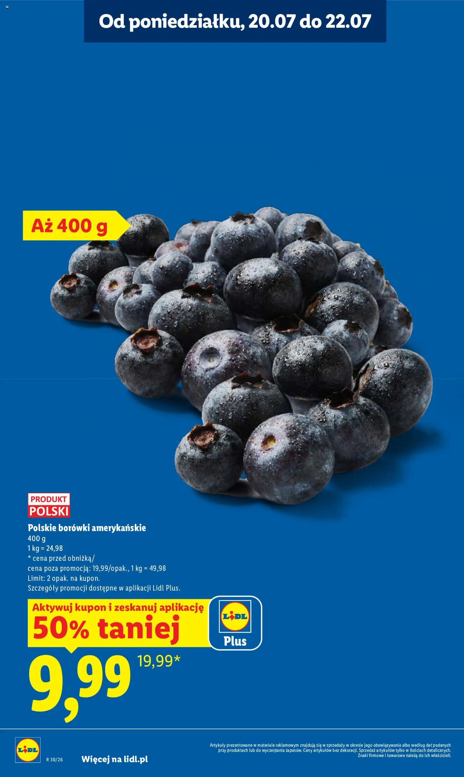 Lidl gazetka od 20.07.2026 | Strona: 12 | Produkty: Borówki