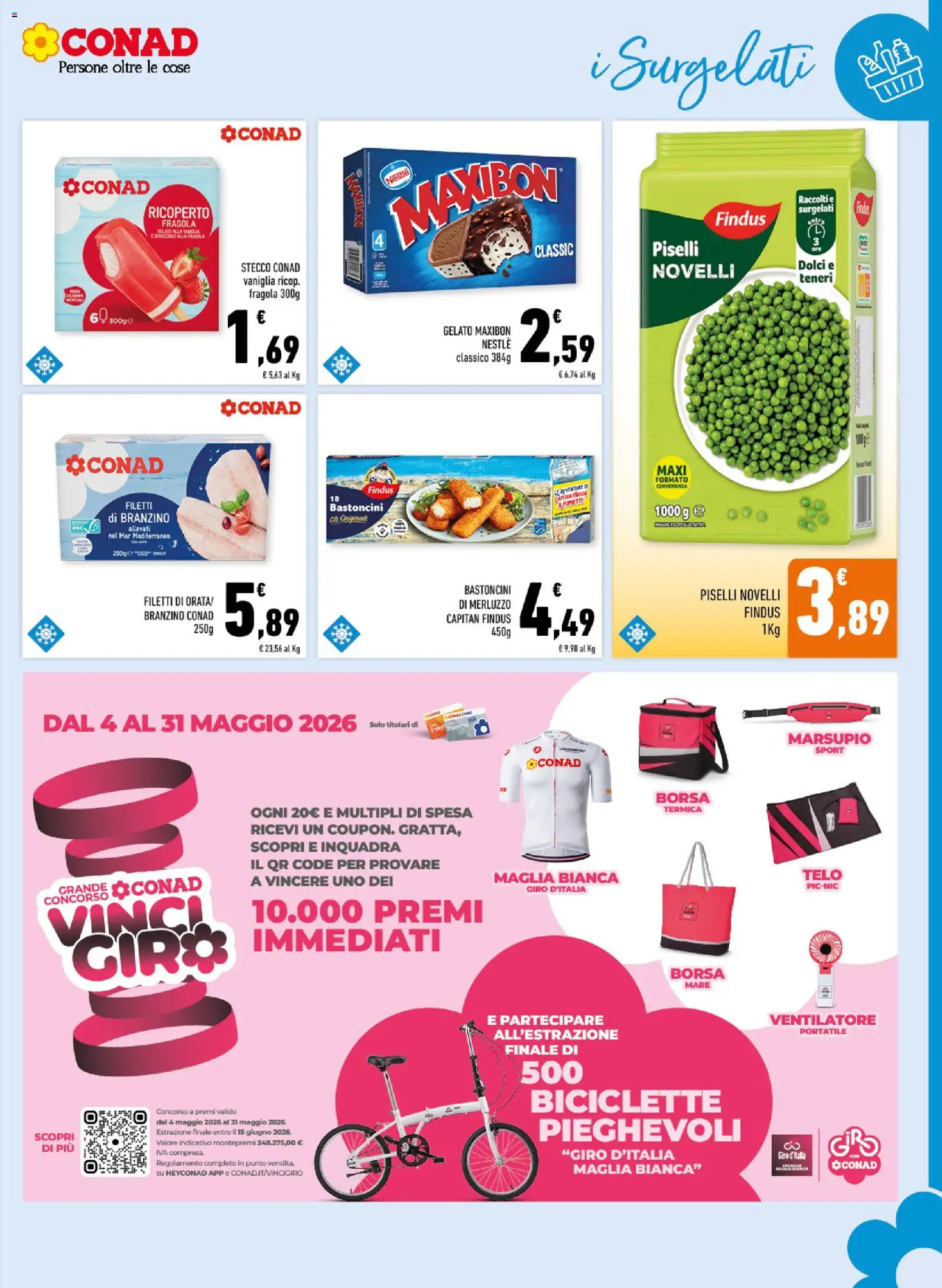 Volantino Conad del 06.05.2026 | Pagina: 9 | Prodotti: Ventilatore, Merluzzo, Piselli, Fan