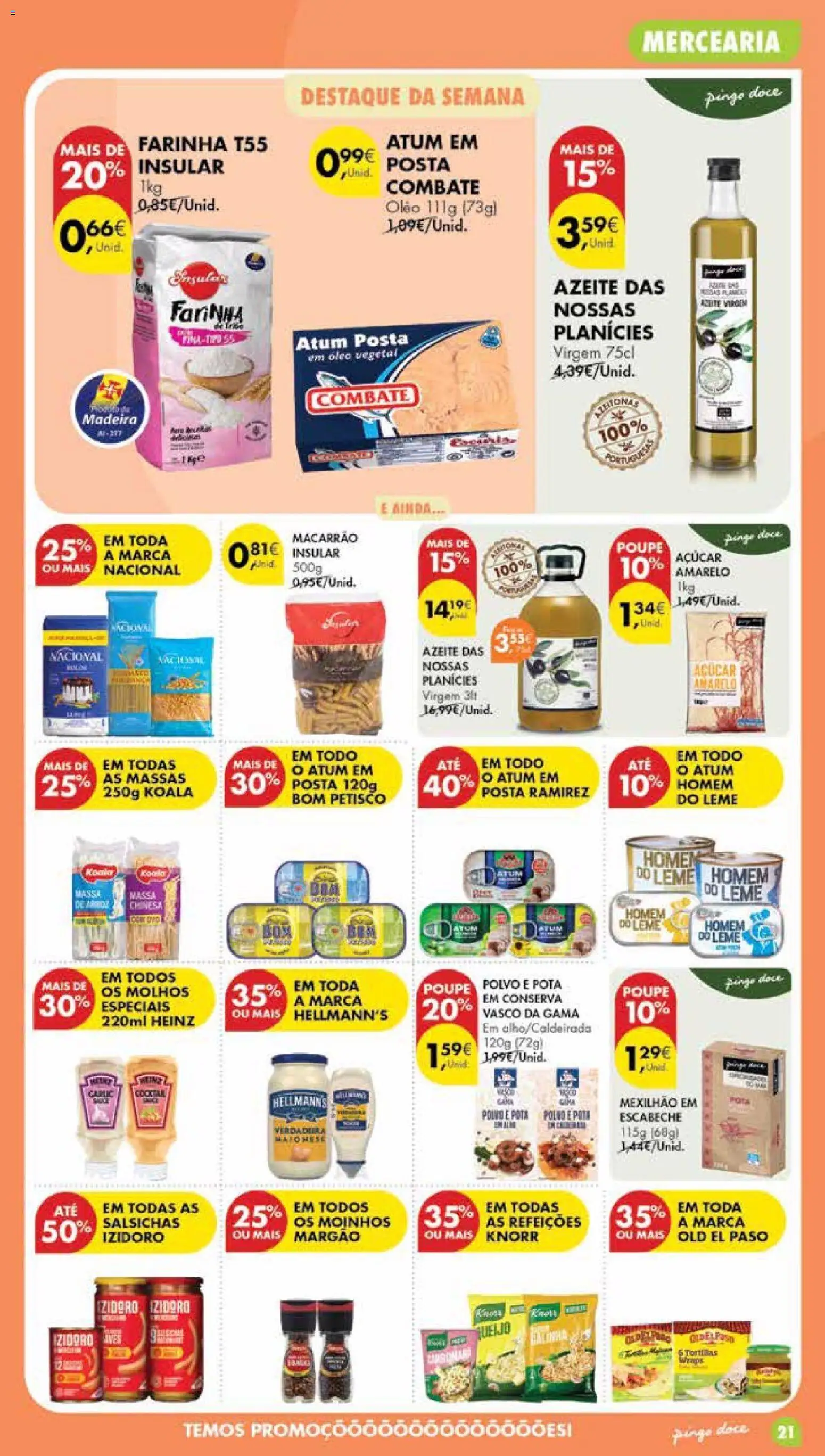 Pingo Doce Poupe Esta Semana Madeira │ válido de 04/08/2026 | Página: 21 | Produtos: Azeite, Knorr, Macarrão, Açúcar