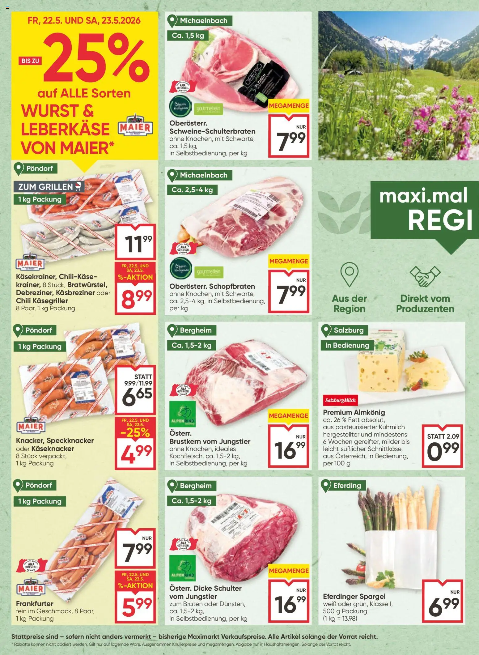 Maximarkt Flugblatt gültig ab 21.05.2026 | Seite: 4 | Produkte: Wurst, Chili