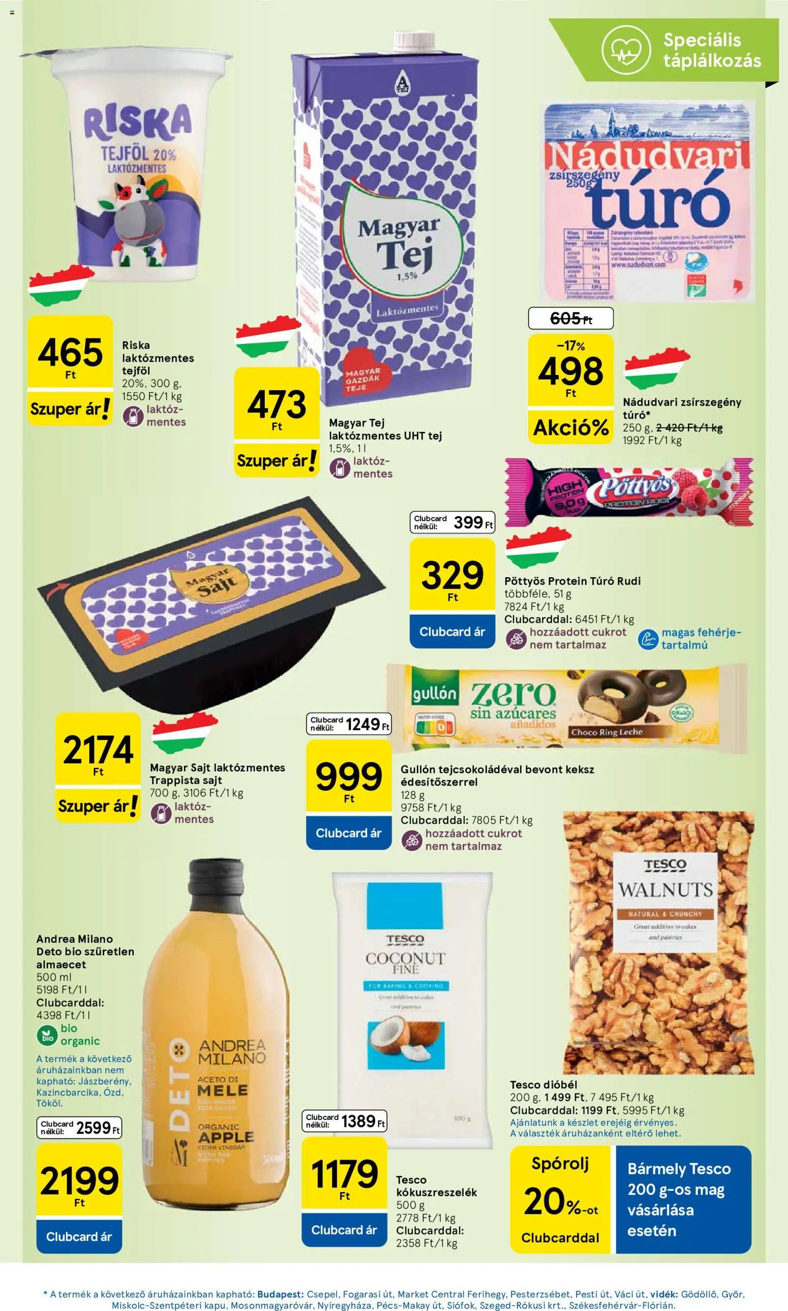 Tesco akciós ujság - amely érvényes a következő dátumtól: 21.05.2026 | Oldal: 19 | Termékek: Túró rudi, Sajt, Tejföl, Túró