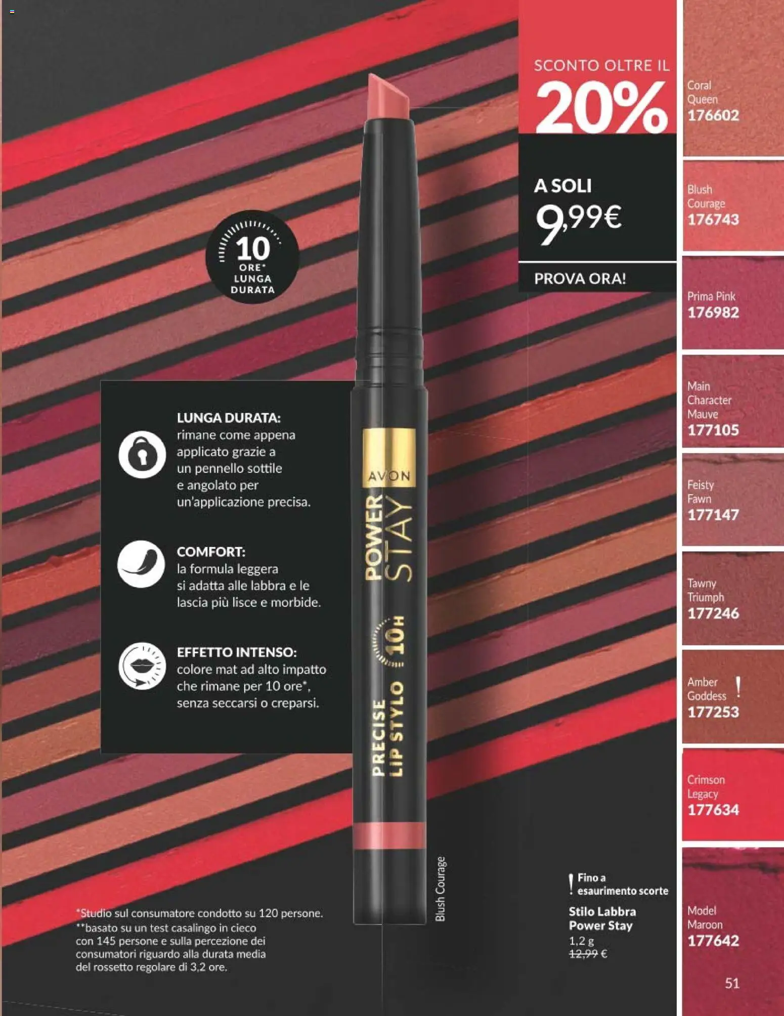 Volantino Avon del 01/08/2026 | Pagina: 51 | Prodotti: Rossetto, Pennello, Blush