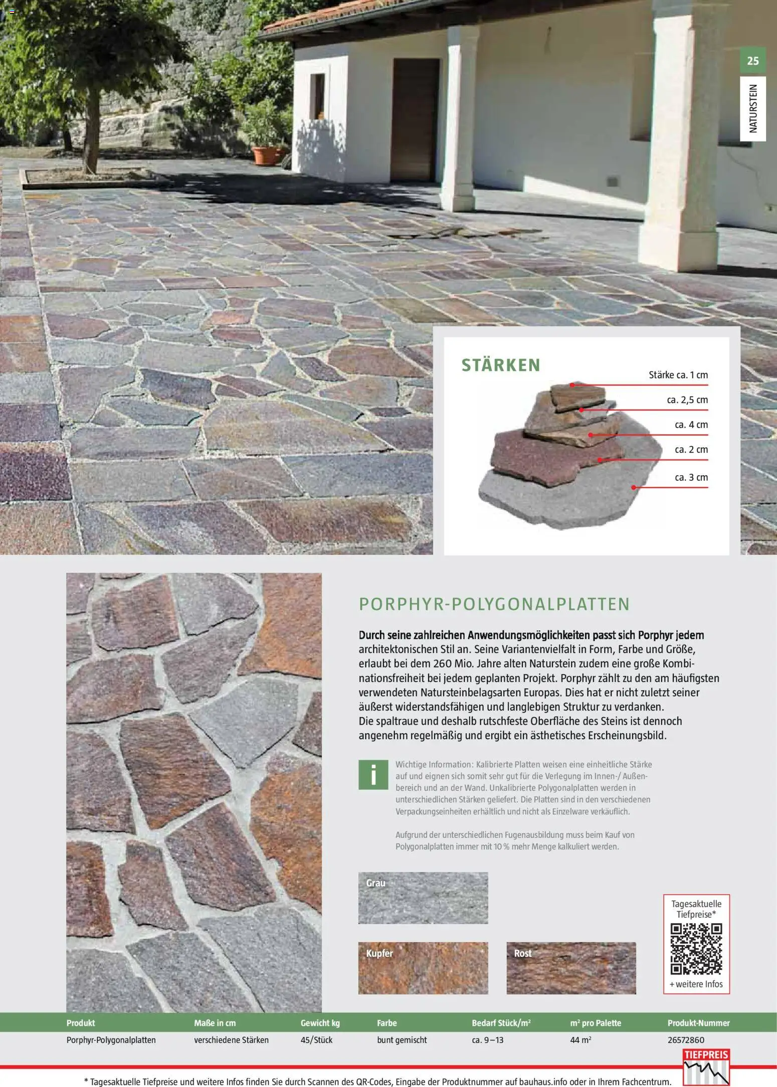 Bauhaus Gartenbaumaterialien 2026 – gültig ab 02.03.2026 | Seite: 25 | Produkte: Gewicht