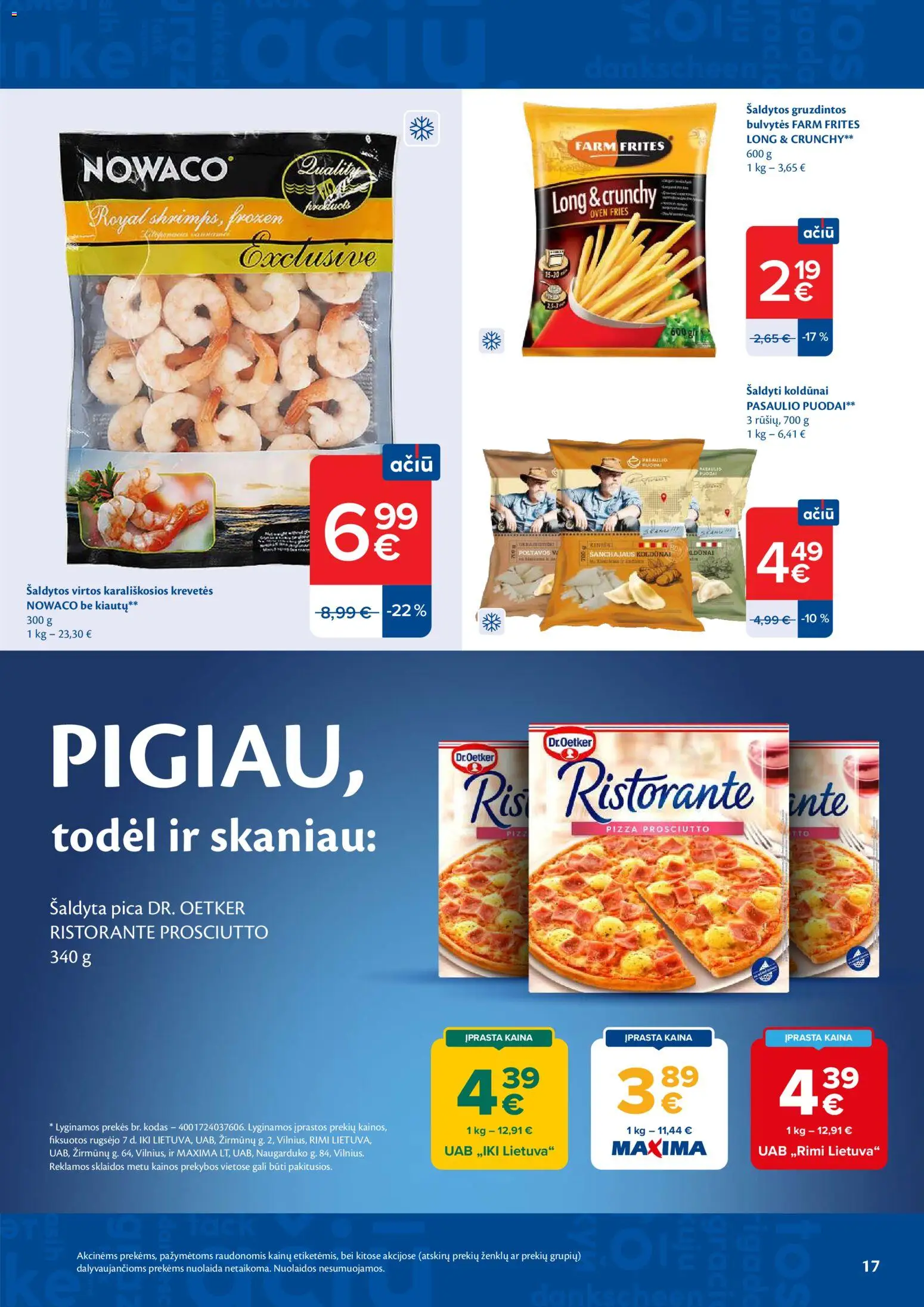 MAXIMA akcijos nuo 2026.09.15 | Puslapis: 17 | Prekių: Pica