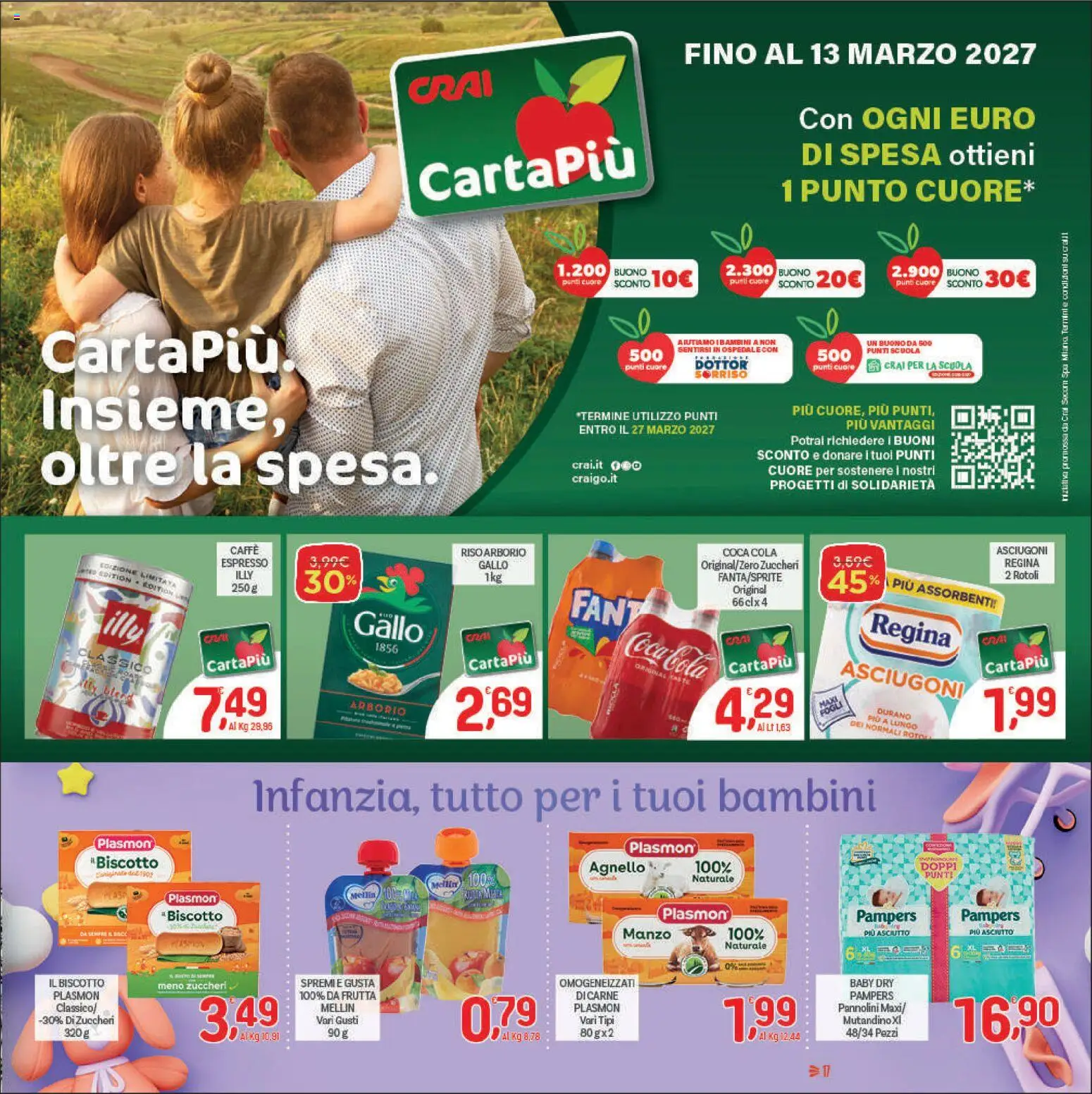 Volantino CRAI del 11.06.2026 | Pagina: 17 | Prodotti: Manzo, Frutta, Pampers, Coca Cola