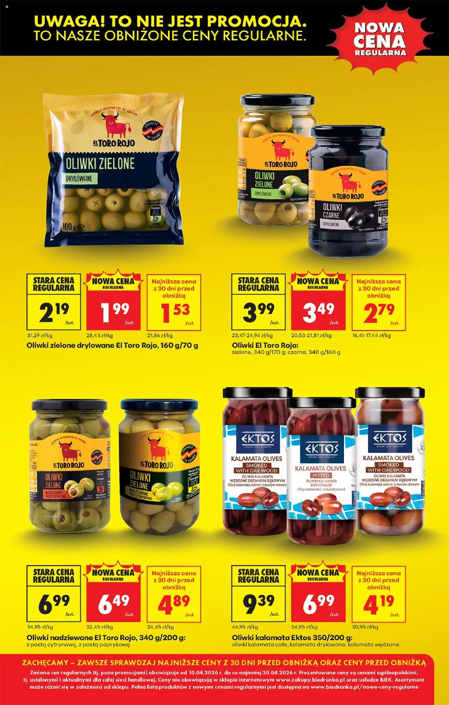 Biedronka gazetka od poniedziałku od 20.04.2026 | Strona: 14 | Produkty: Oliwki zielone