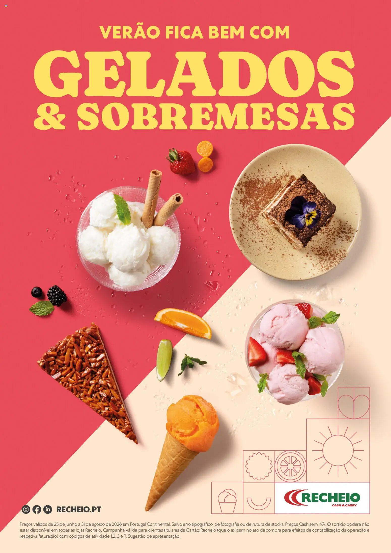Recheio Catálogo de Gelados  Sobremesas │ válido de 26/06/2026 | Página: 1 | Produtos: Sobremesas