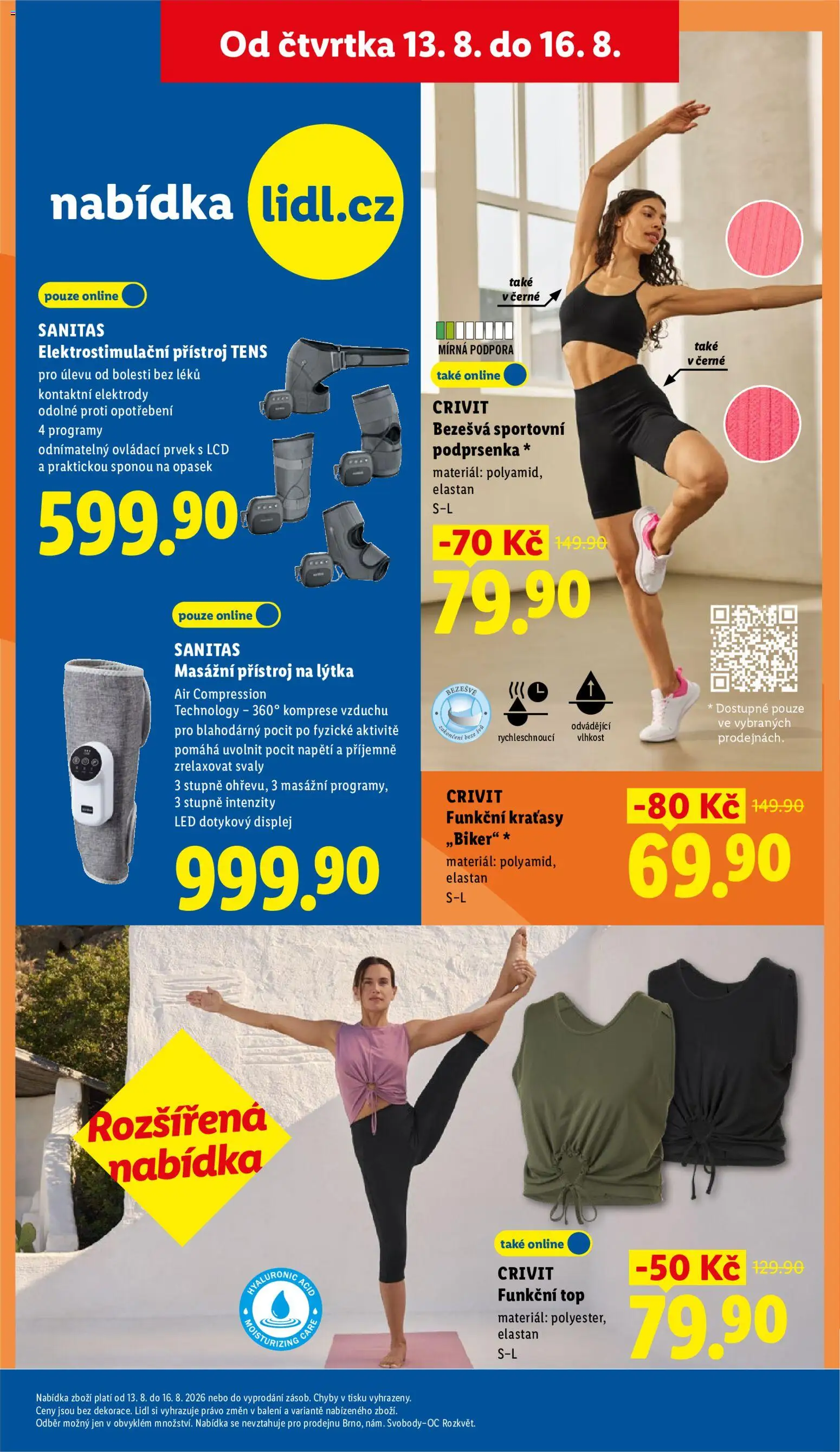 Lidl leták - Spotřební zboží od 10.08.2026 | Strana: 13 | Produkty: Podprsenka, Opasek, Masážní přístroj, Sportovní podprsenka