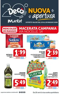 Anteprima del volantino Decò volantino Market Macerata Campania valido a partire dal 20.05.2026