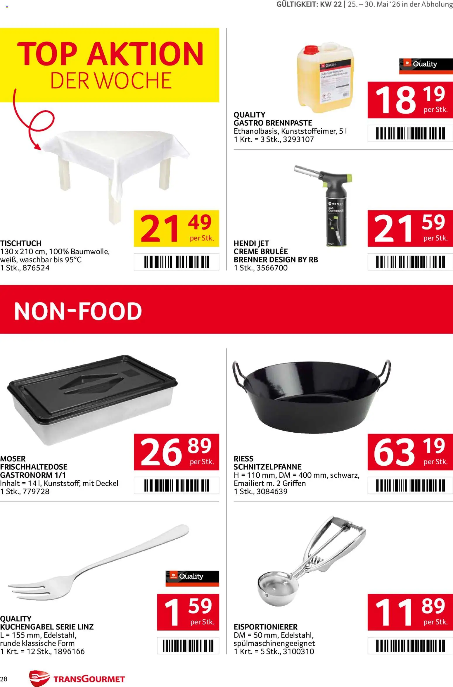 Transgourmet Flugblatt gültig ab 25.05.2026 | Seite: 27 | Produkte: Creme