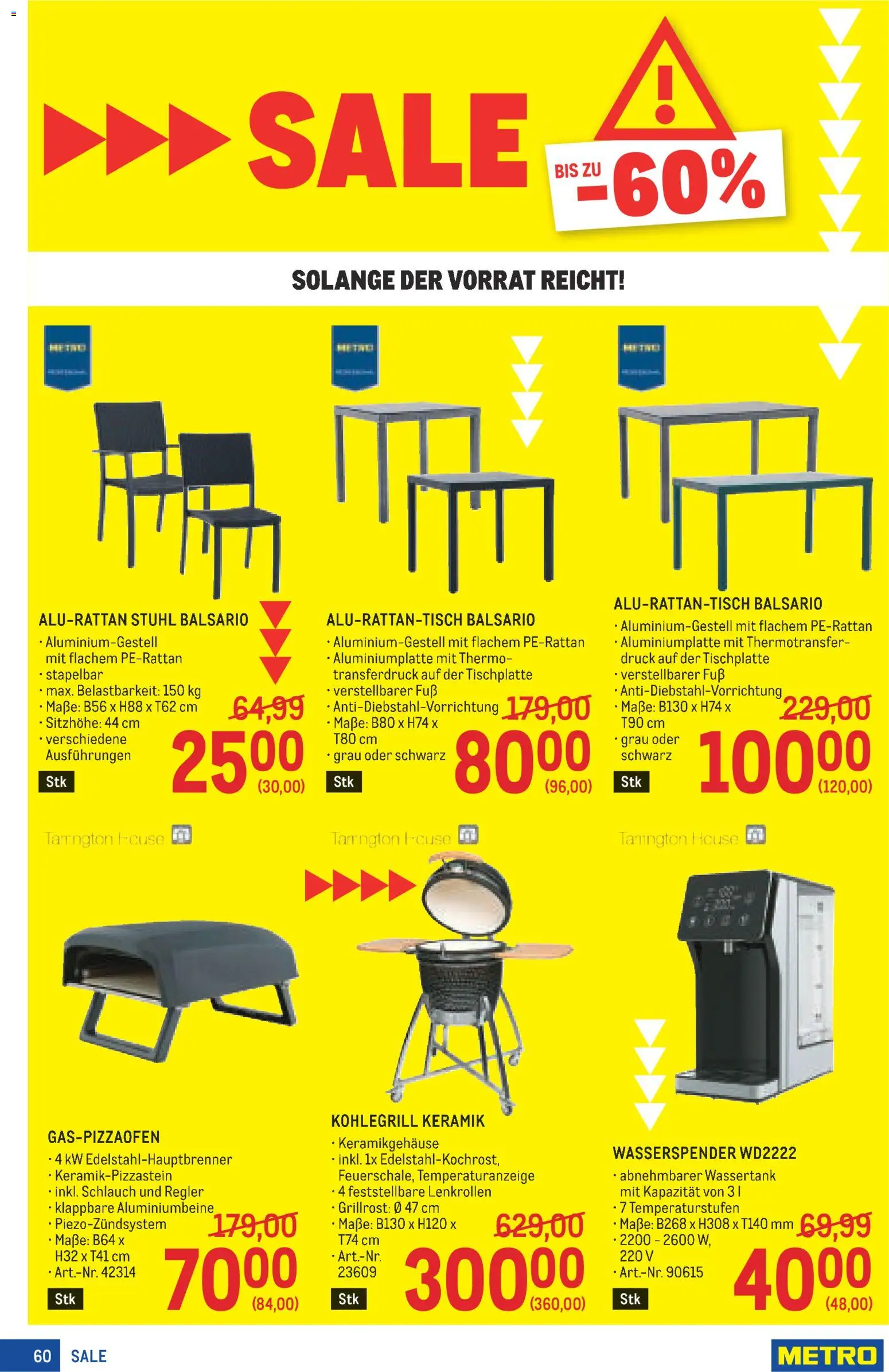 Metro angebote Profi gültig ab 09.07.2026 | Seite: 60 | Produkte: Stuhl