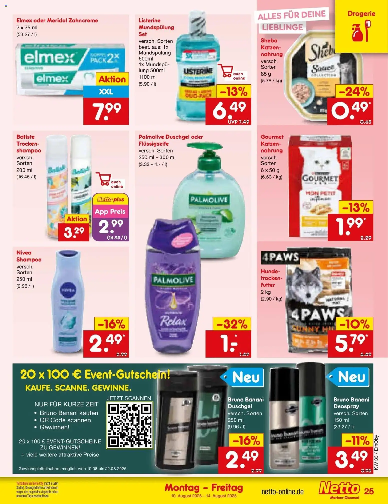 Netto Marken-Discount Prospekt Ergolding – gültig ab 10.08.2026 | Seite: 35 | Produkte: Sheba, Shampoo, Duschgel, Deospray