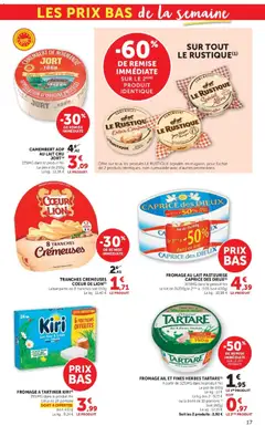 Hyper U - Prévisualisation de Hyper U - Les prix bas de la semaine valide à partir de 30/06/2026 | Page: 17 | Produits: Lait, Fromage, Camembert, Crème