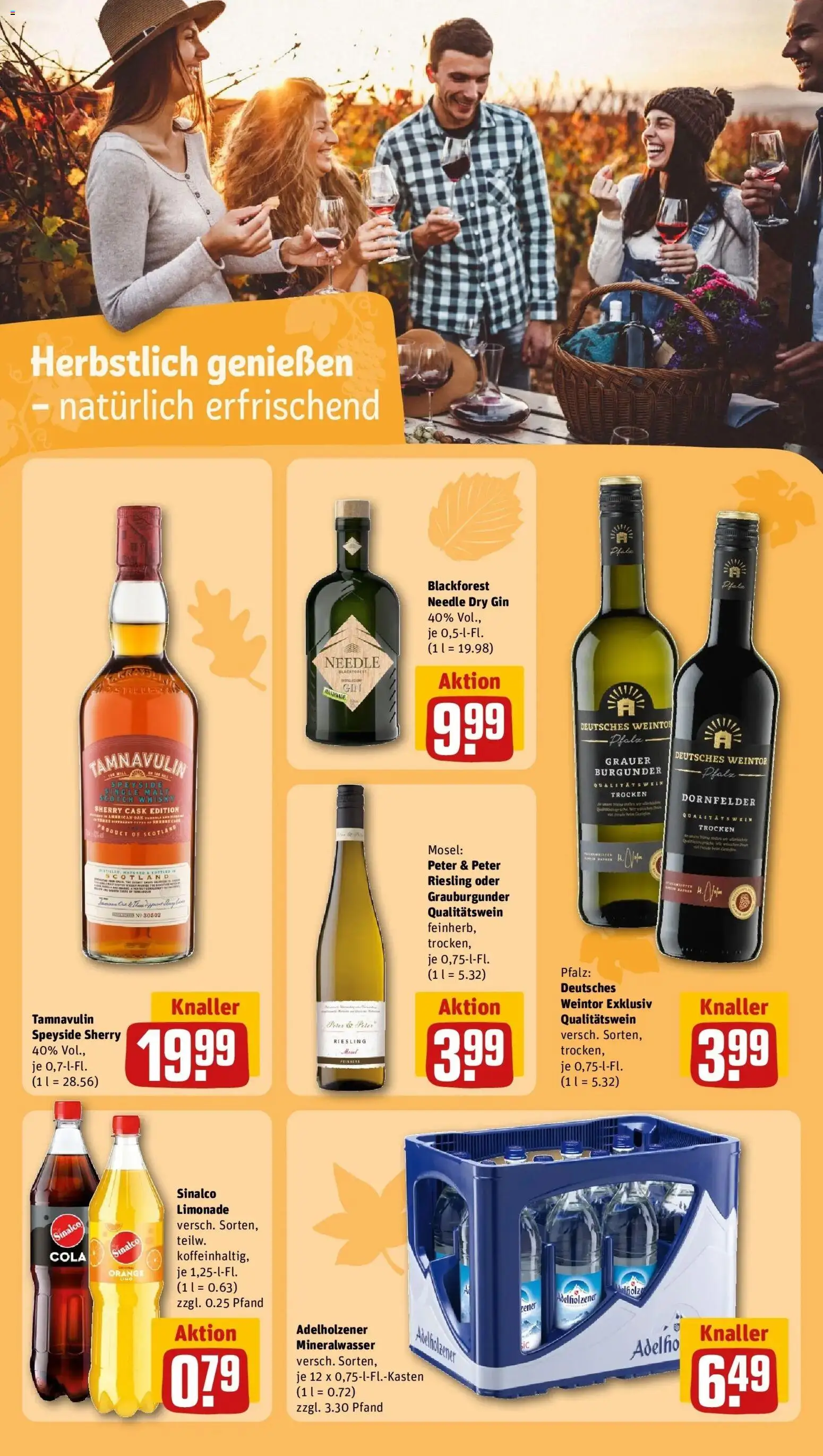 REWE Prospekt ab 21.09.2026 zum Blättern » Angebote | Seite: 27 | Produkte: Whisky, Cola, Adelholzener, Wein