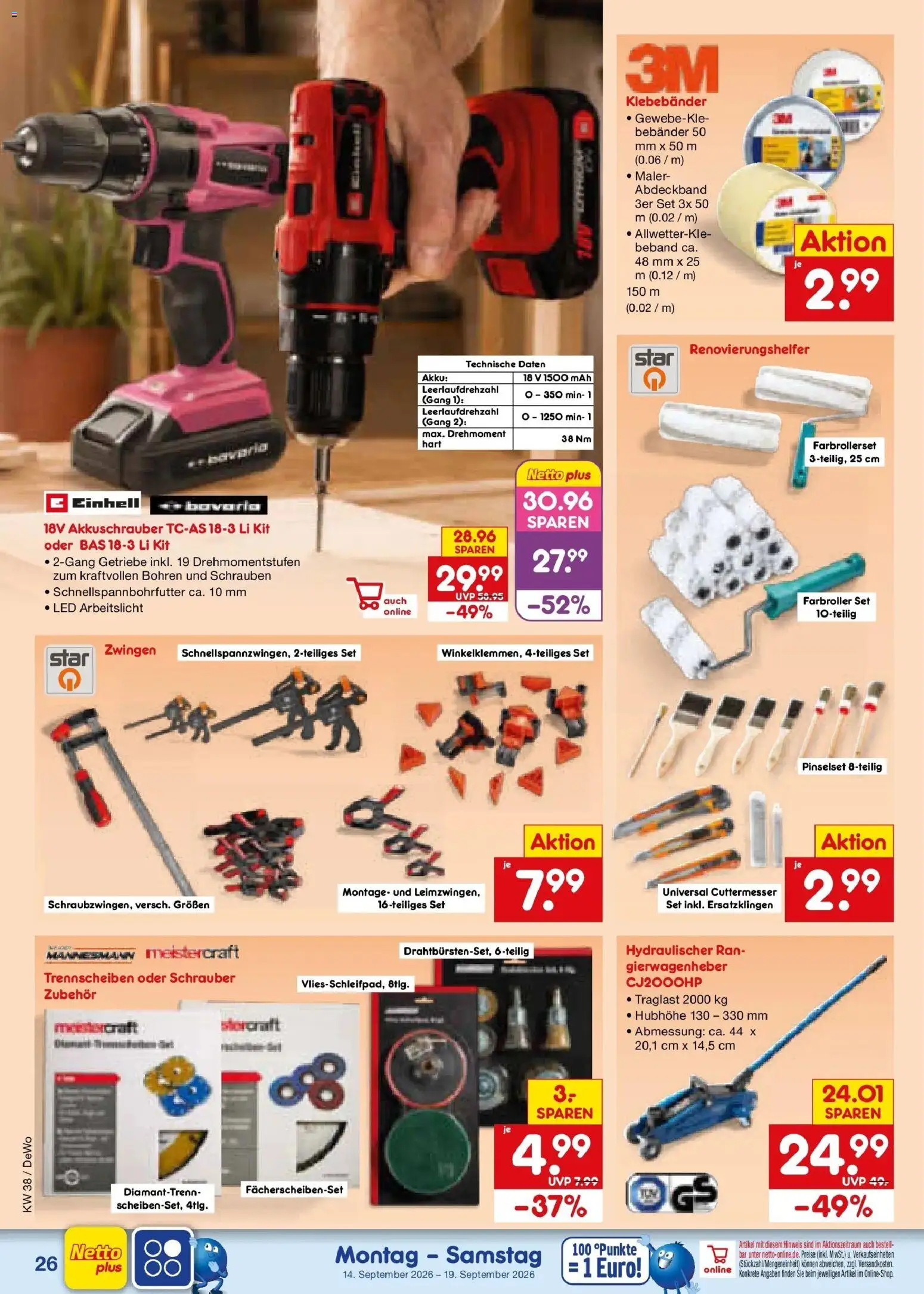 Netto Marken-Discount Prospekt Ludwigshafen-Edigheim – gültig ab 14.09.2026 | Seite: 38 | Produkte: Akkuschrauber