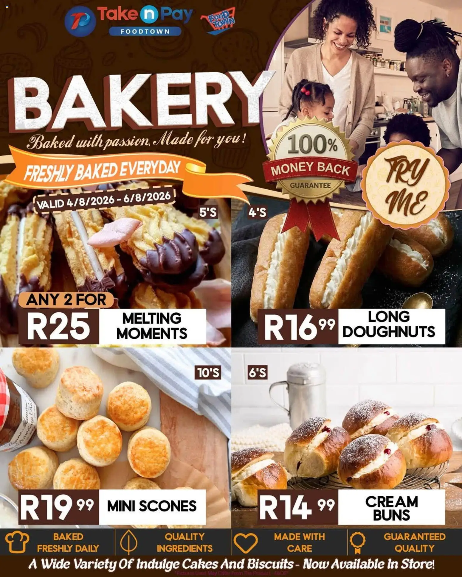 New Take n Pay catalogue – valid from 04/08/2026 | Page: 15 | Products: Bakery, Buns, Biscuits, Cream
