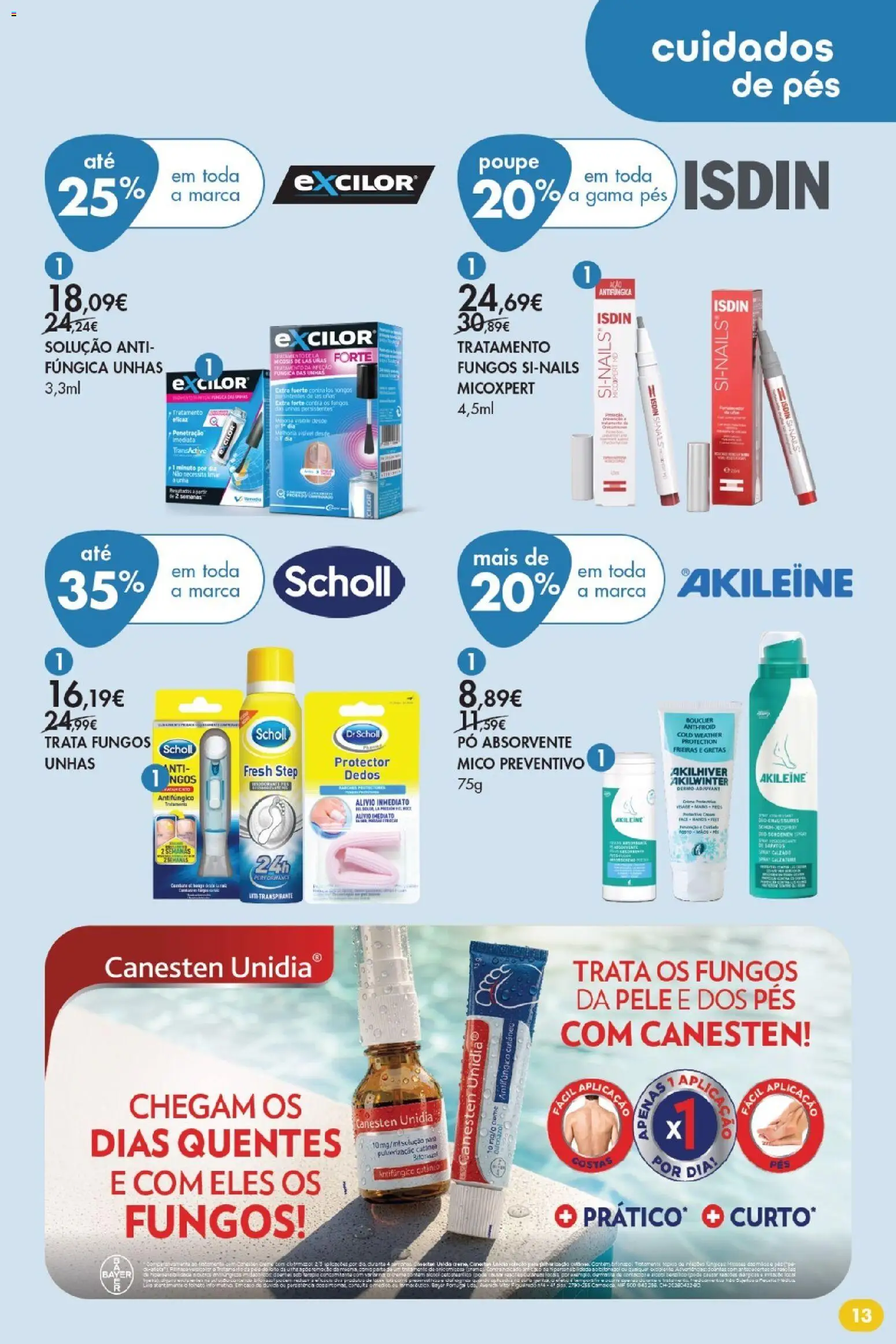 Pingo Doce Bem Estar Verão 2 Lojas │ válido de 14/07/2026 | Página: 13 | Produtos: Sapatos, Pó