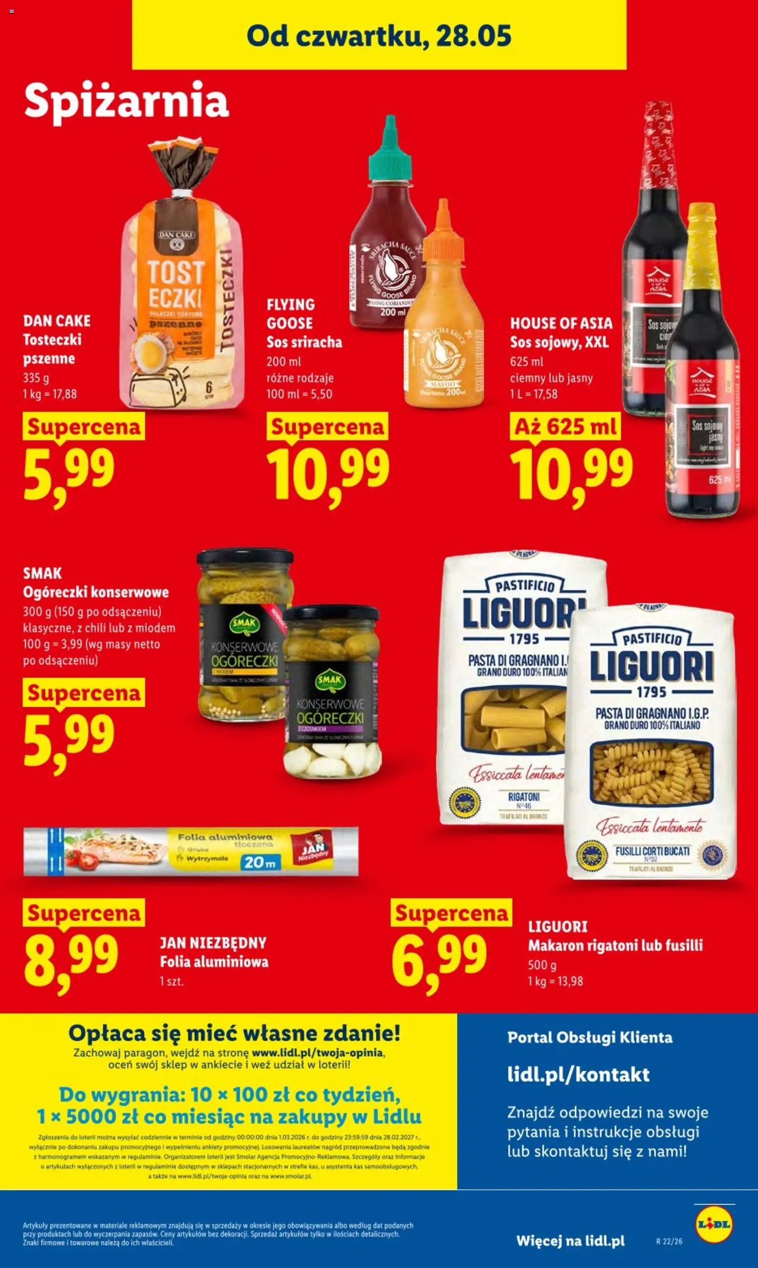 Lidl gazetka od 28.05.2026 | Strona: 75 | Produkty: Sriracha, Sos sojowy jasny, Makaron, Sos