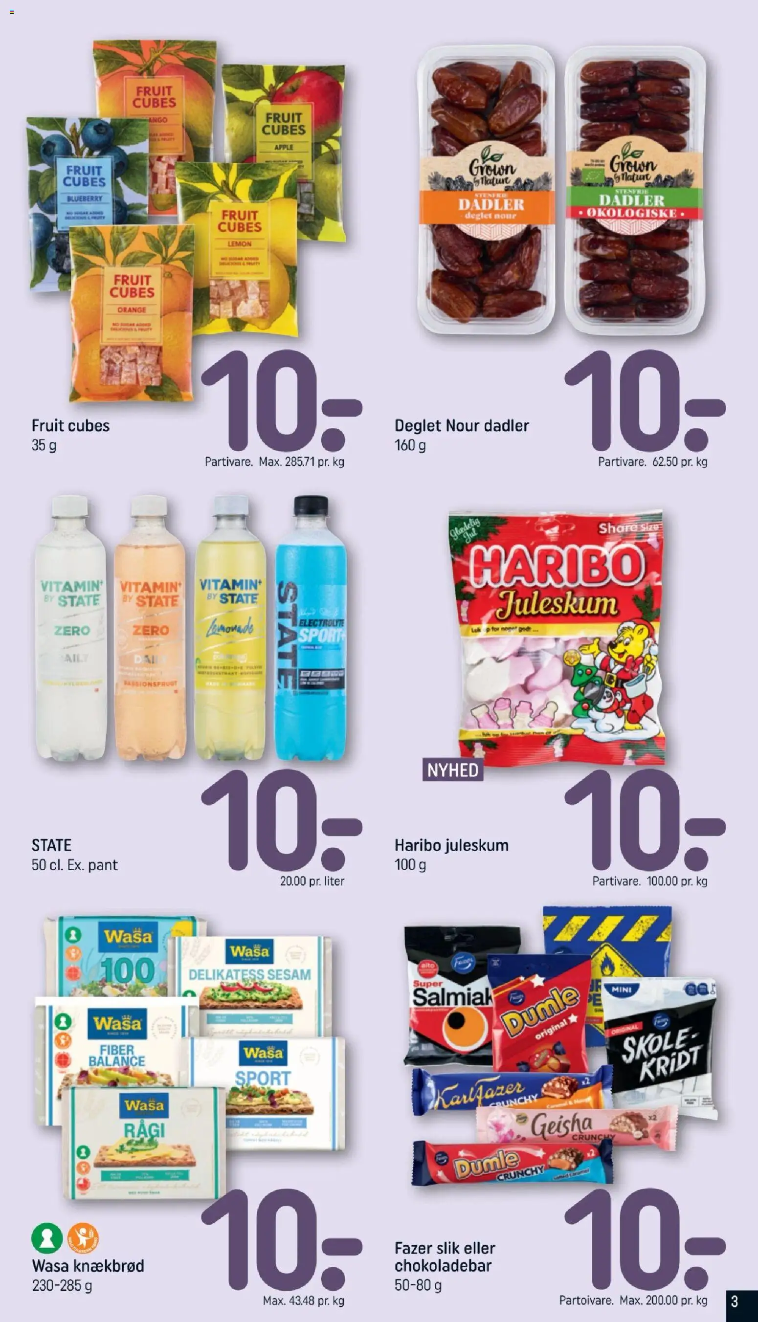 Rema 1000 tilbudsavis – gyldig fra 18/10/2026 | Side: 3 | Produkter: Slik, Knækbrød, Dadler, Passionsfrugt