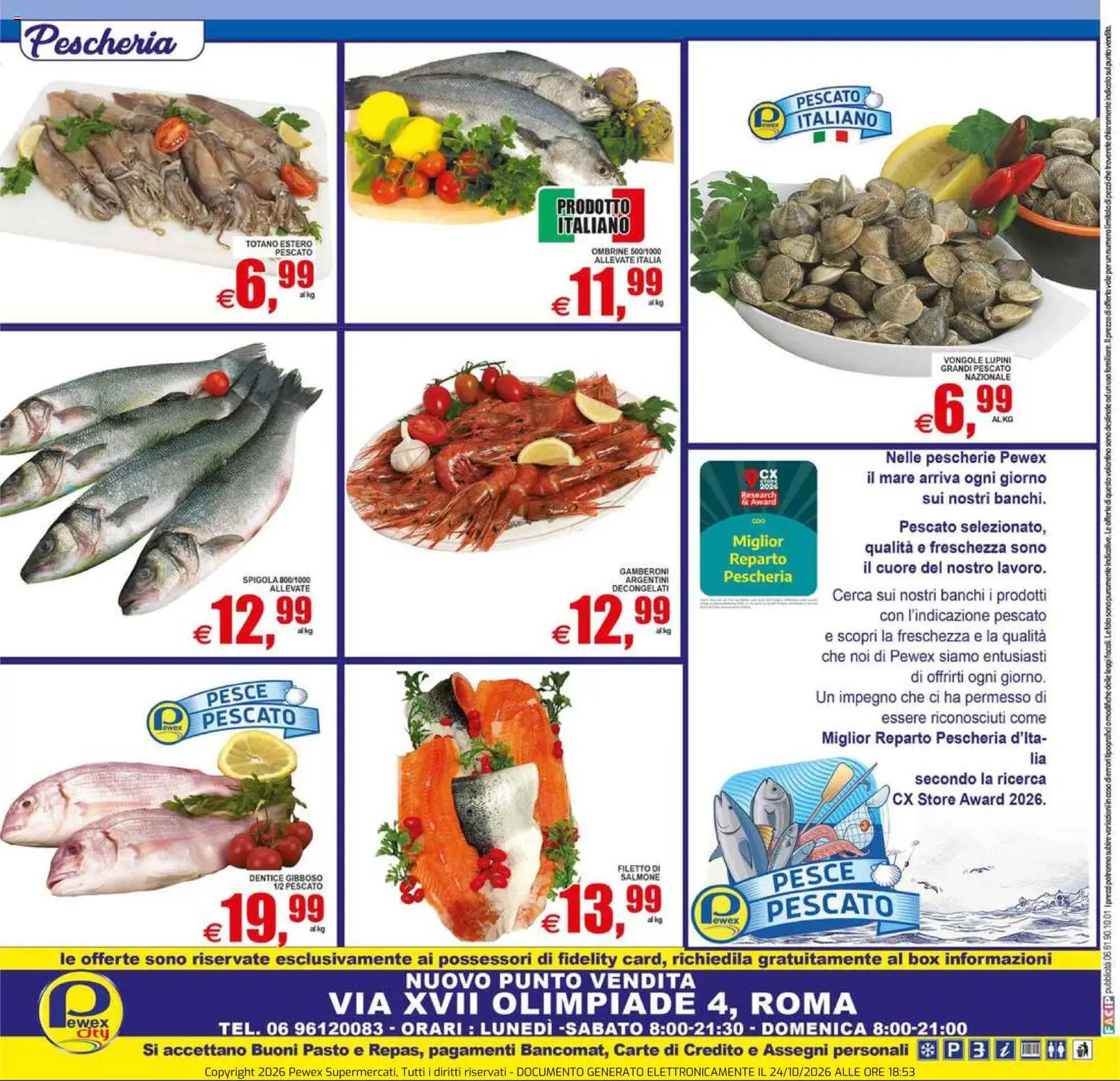 Volantino Pewex del 23/10/2026 | Pagina: 20 | Prodotti: Lupini, Pesce, Vongole, Totano