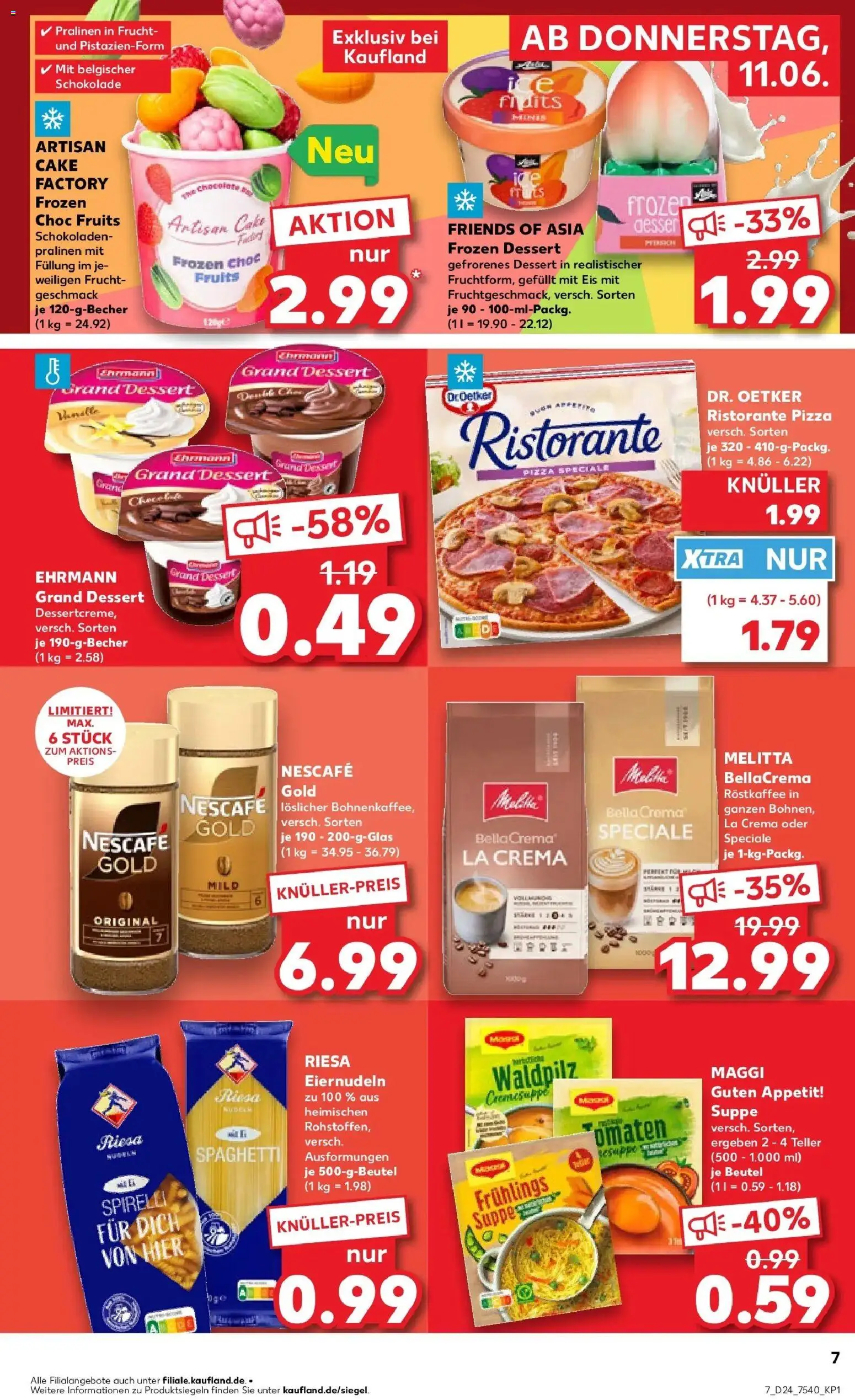 Kaufland Prospekt Annaberg-Buchholz – gültig ab 08.06.2026 | Seite: 16 | Produkte: Ristorante, Nescafe, Ehrmann grand dessert, Pizza