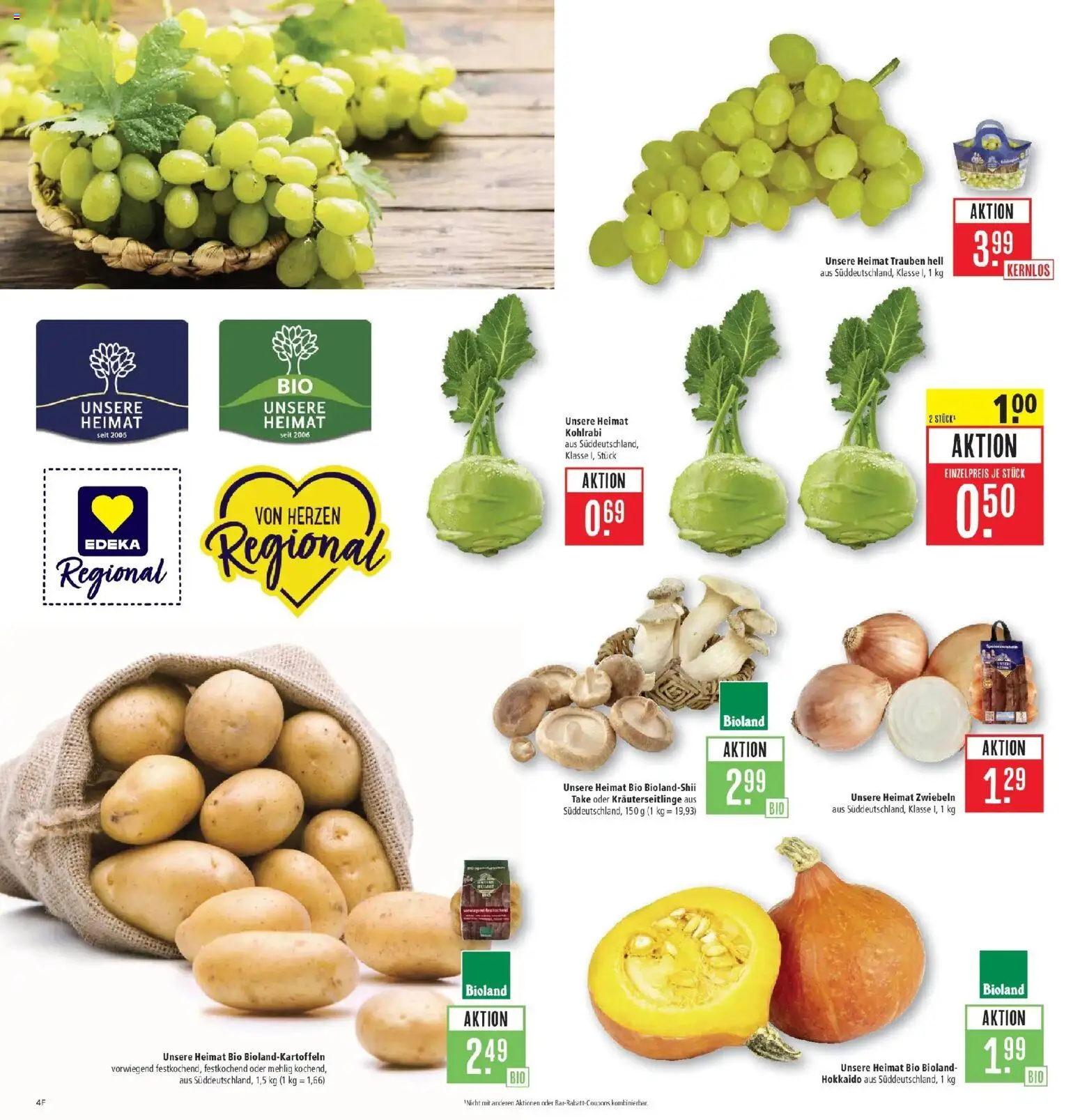 Marktkauf Prospekt Friedrichshafen (ab 24.08.2026) » Angebote online | Seite: 4 | Produkte: Trauben, Kohlrabi, Zwiebeln