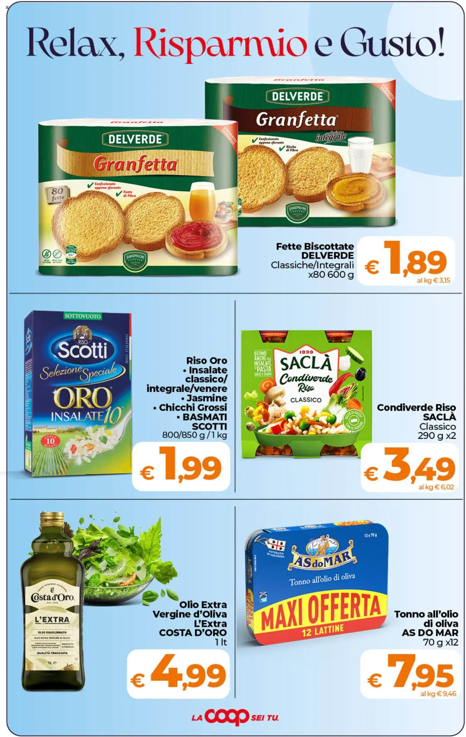 Volantino Ipercoop del 11/08/2026 | Pagina: 5 | Prodotti: Riso, Olio, Tonno, Olio extra vergine