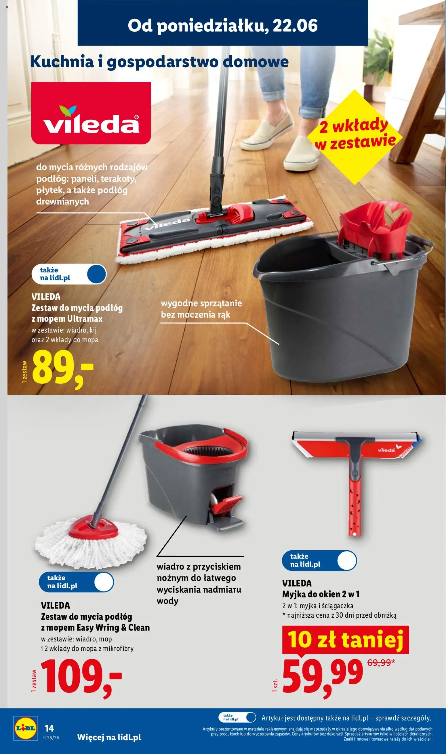 Lidl Katalog od 22.06.2026 | Strona: 16 | Produkty: Cleaner, Vileda