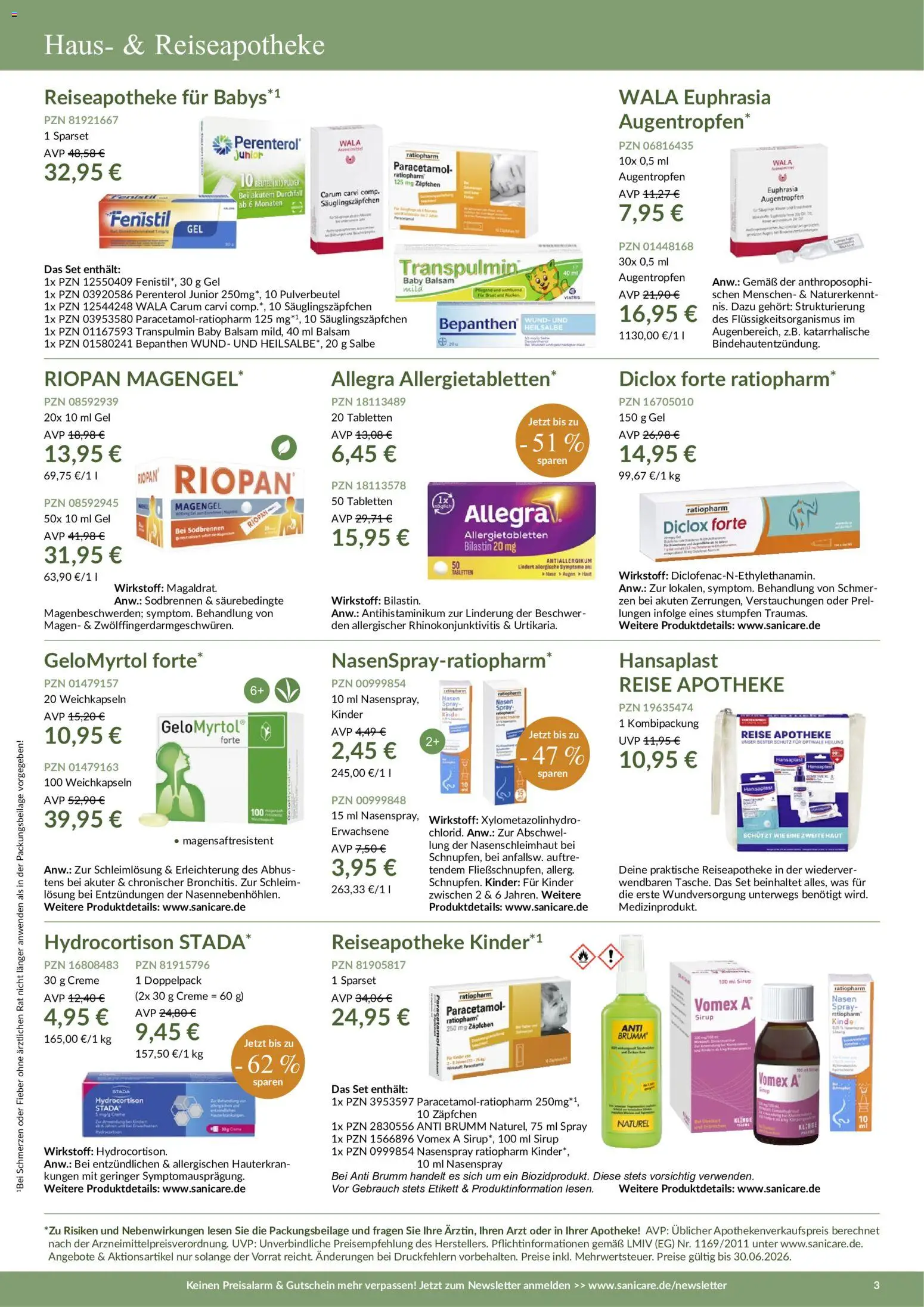 Sanicare Prospekt 	 – gültig ab 06.05.2026 | Seite: 3 | Produkte: Sirup, Creme