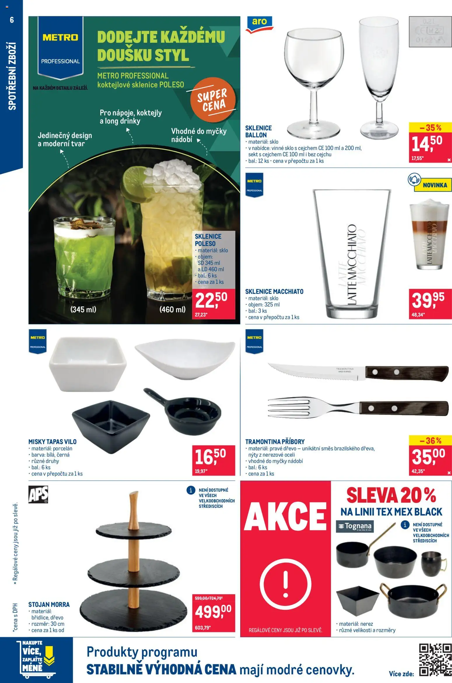 Makro leták - Nepotravinové zboží od 07.10.2026 | Strana: 6 | Produkty: Koktejly, Nádobí, Sekt, Sklenice