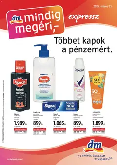 DM Drogerie Markt akciós újság - amely érvényes a következő dátumtól: 21.05.2026