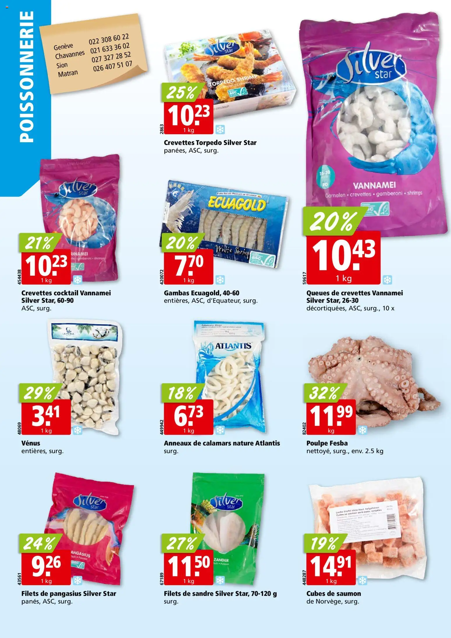 Aligro aktionen Chavannes, Matran, Genève, Sion – gültig ab 19.10.2026 | Seite: 4 | Produkte: Garnelen, Lachs