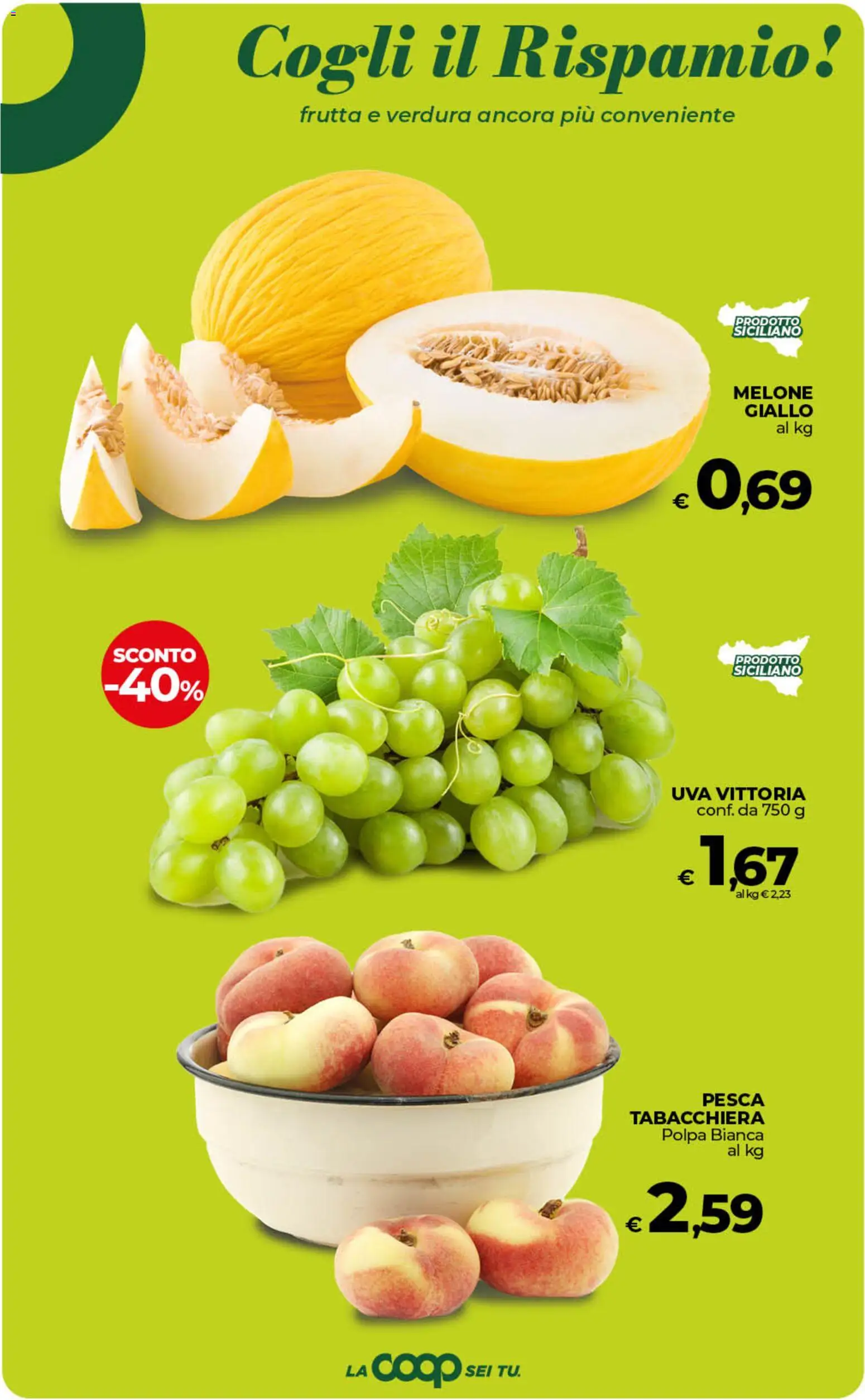 Volantino Ipercoop del 11/08/2026 | Pagina: 30 | Prodotti: Frutta, Pesca, Uva, Melone