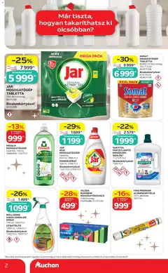 Auchan Fehér hetek ajánlatai - amely érvényes a következő dátumtól: 04.06.2026 | Oldal: 2 | Termékek: Somat, Mosószer, Mosogatószer, Vileda