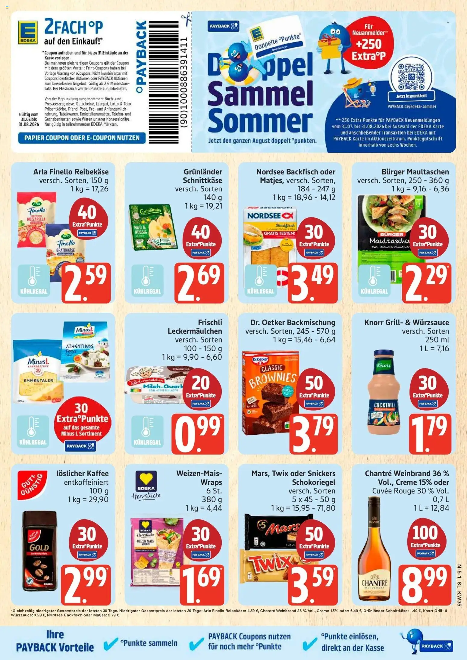 Edeka Prospekt Schleswig (ab 24.08.2026) » Angebote Online | Seite: 5 | Produkte: Rouge, Snickers, Mars, Löslicher Kaffee