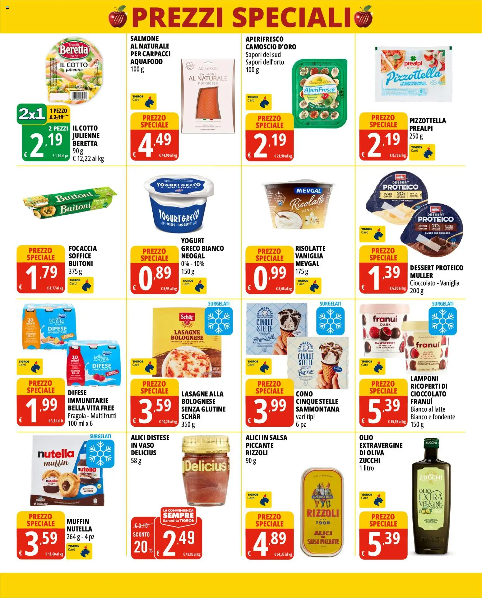 Volantino Tigros del 16/09/2026 | Pagina: 2 | Prodotti: Senza glutine, Yogurt greco, Yogurt, Nutella