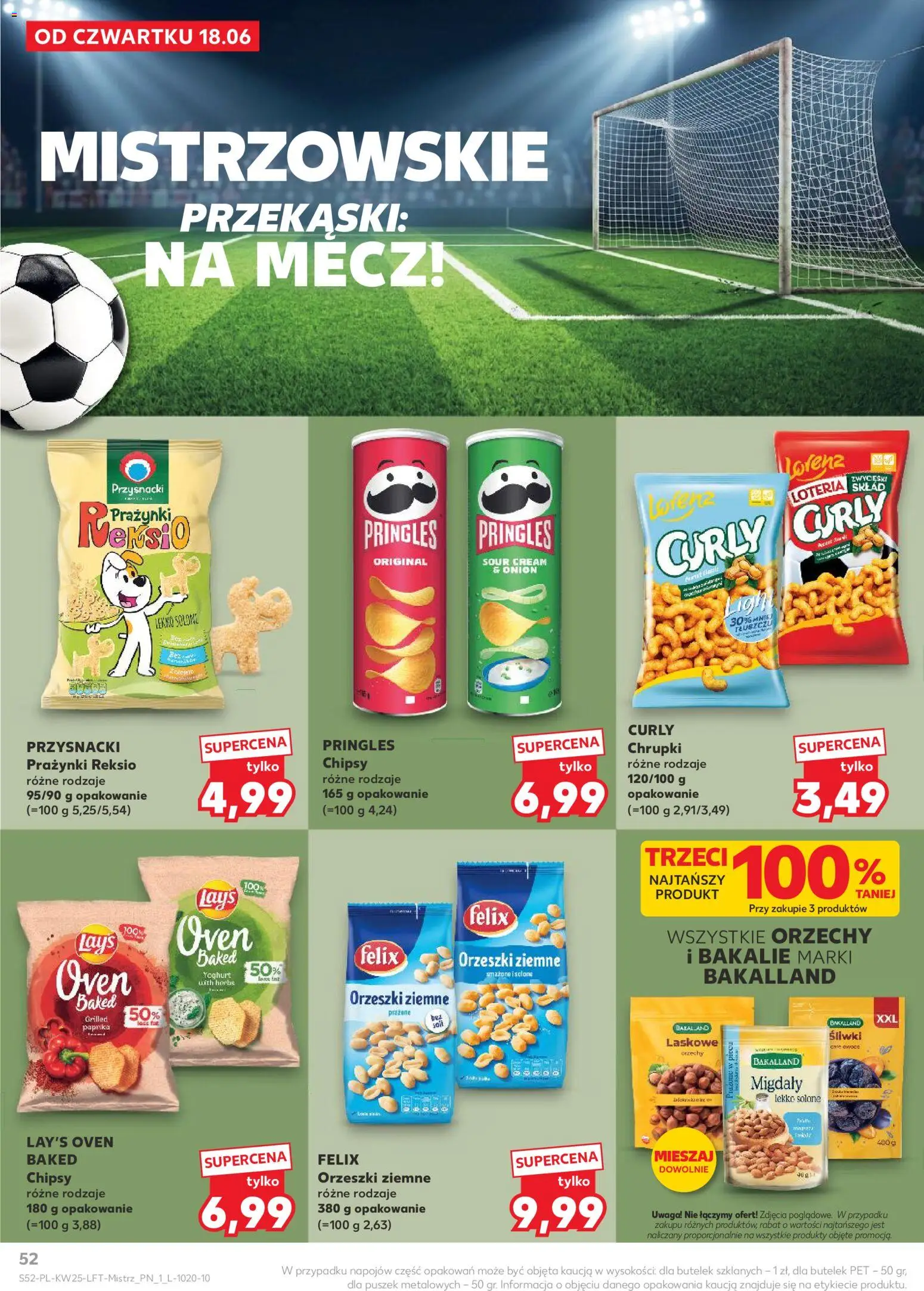 Kaufland Polsko leták od 18.06.2026 | Strana: 52 | Produkty: Felix, Pringles, Lay's, Chipsy