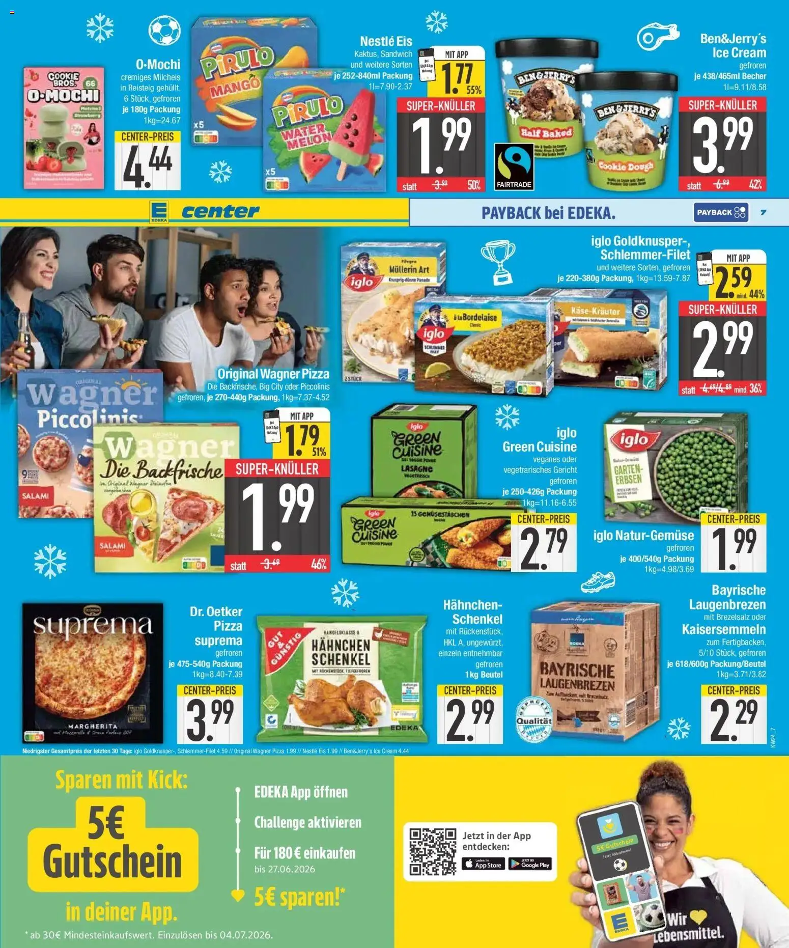 E center Prospekt Neuburg An Der Donau – gültig ab 08.06.2026 | Seite: 7 | Produkte: Iglo, Mango, Piccolinis, Eis