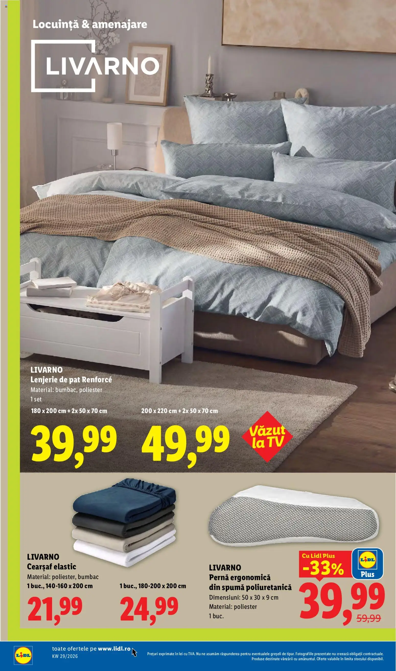 Noul catalog Lidl – valabil de la 13.07.2026 | Pagină: 38 | Produse: Pat, Lenjerie de pat, Pernă