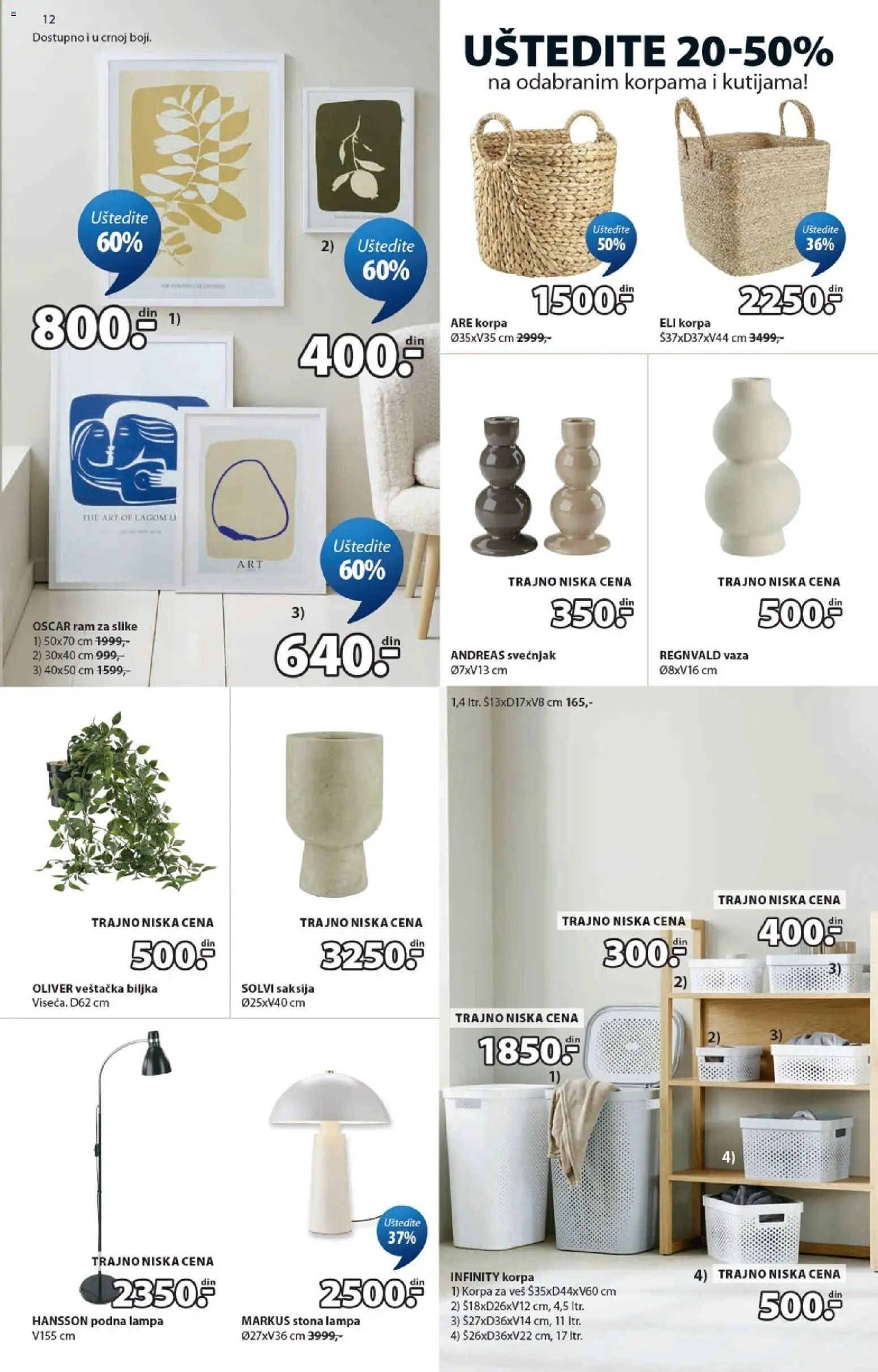 Jysk katalog - važi od 23.09.2026 | Strana: 12 | Proizvode: Korpa, Saksija, Vaza, Lampa