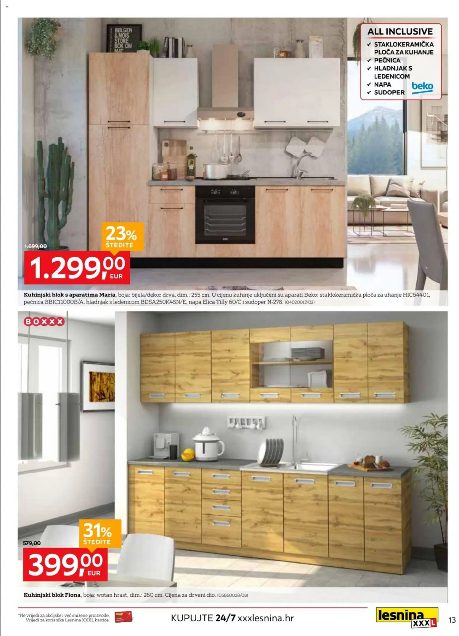 Lesnina katalog | vrijedi od 03.08.2026 | Stranica: 13 | Proizvodi: Hladnjak, Pećnica, Ploča za kuhanje