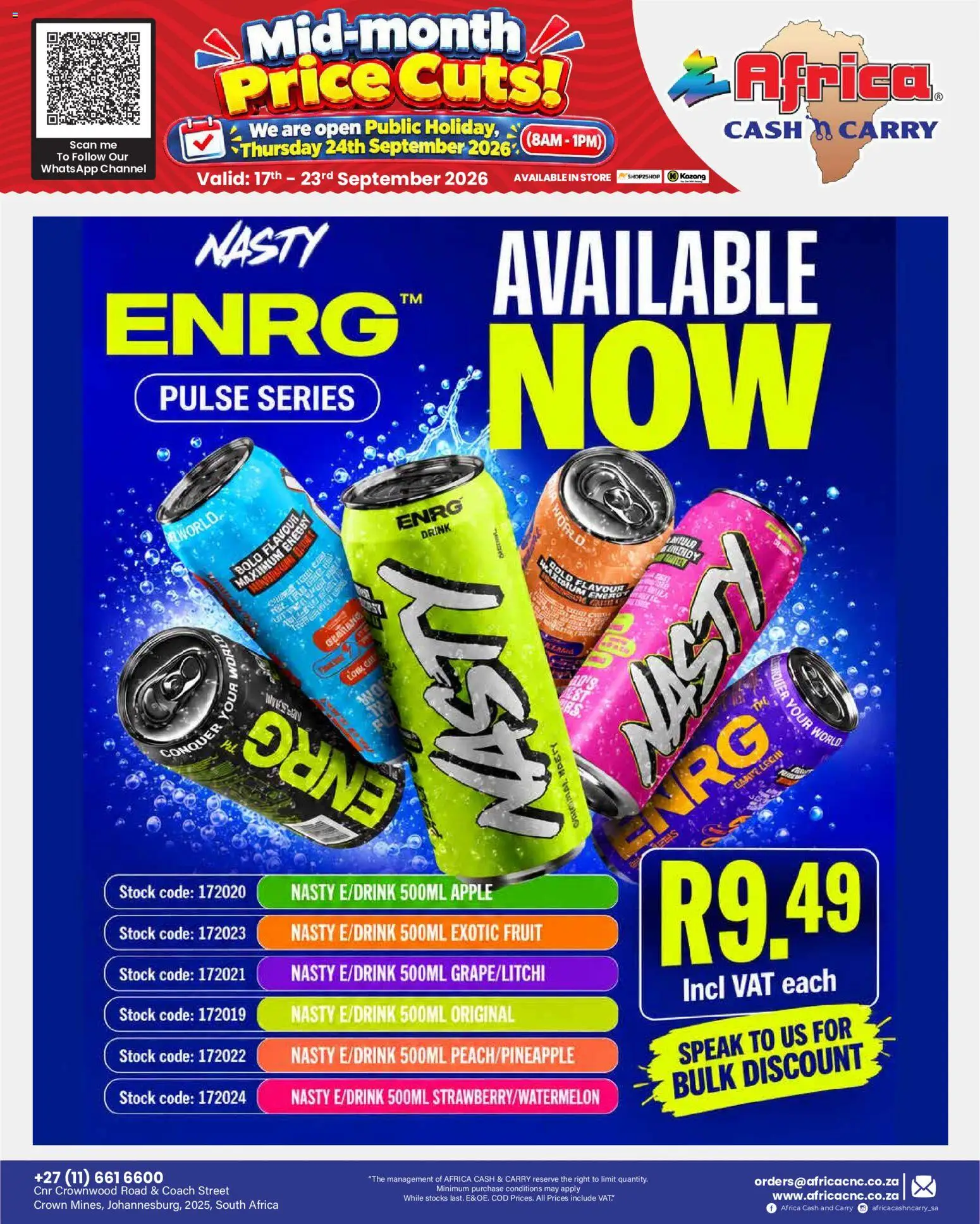 New Africa Cash & Carry catalogue – valid from 17/09/2026 | Page: 24 | Products: Stock, Fruit