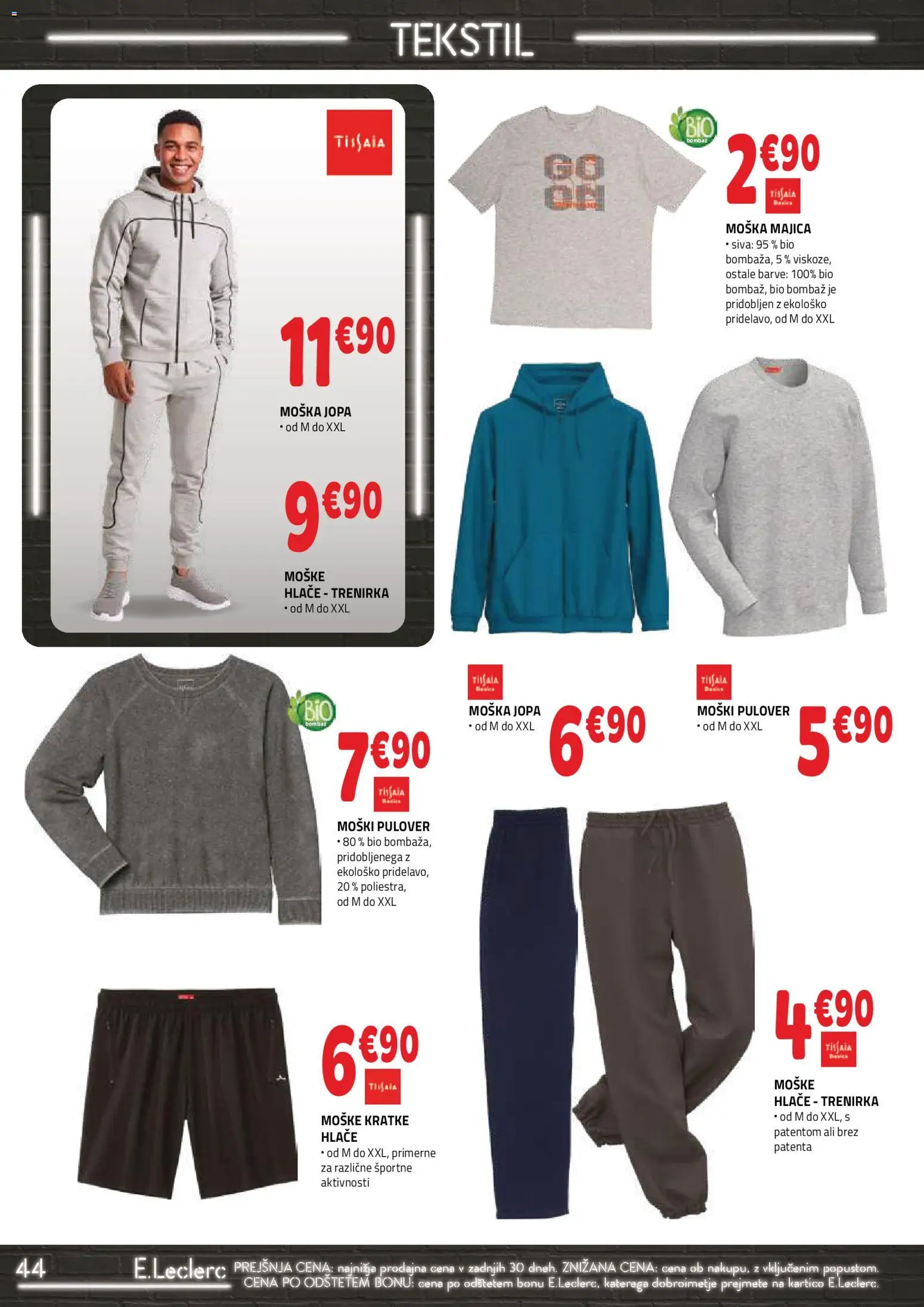 Novi E.leclerc katalog ponudbe – veljaven od 23.09.2026 | Stran: 4 | Izdelki: Trenirka, Majica, Pulover, Hlace