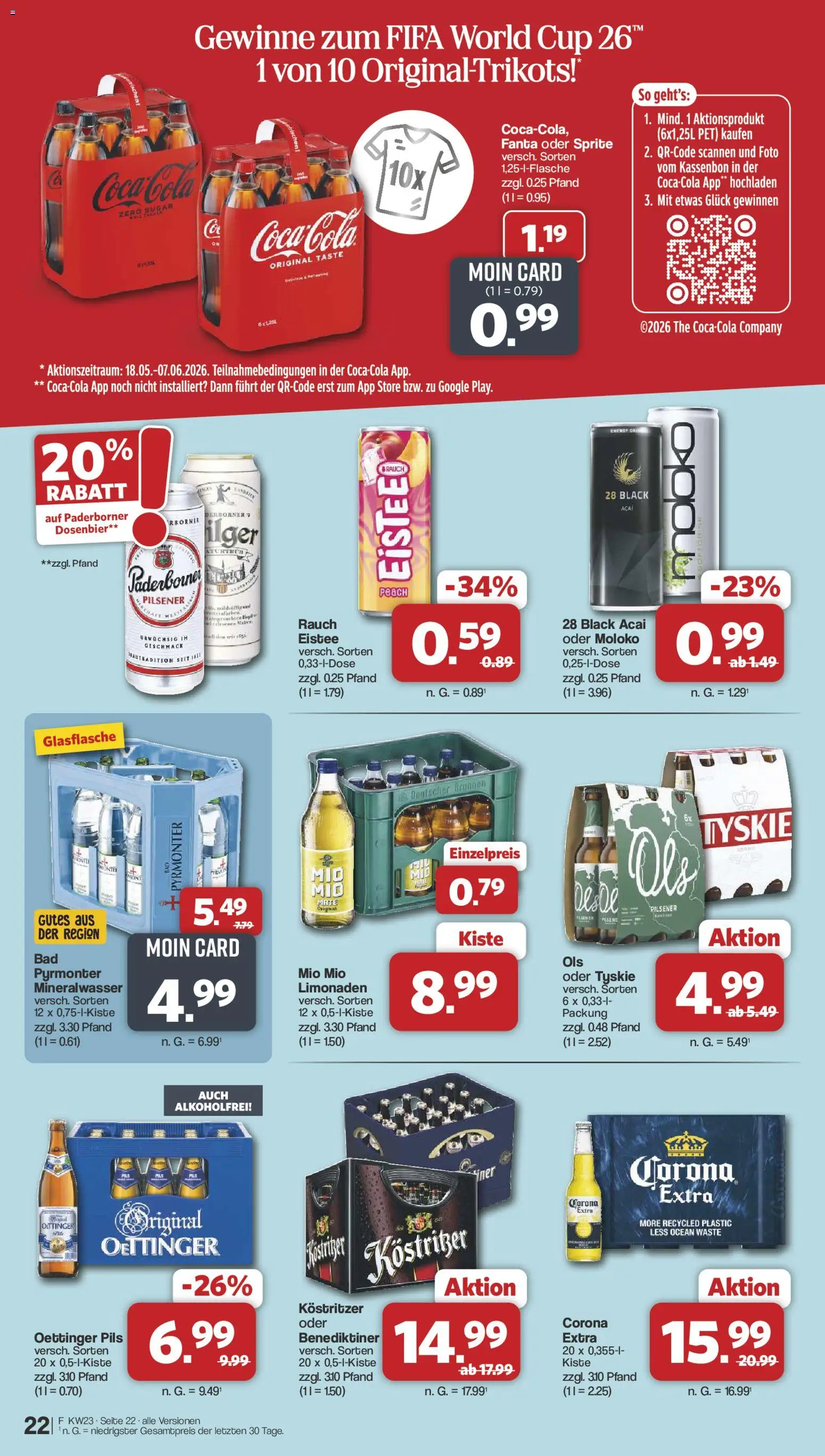 Famila Nordwest Prospekt – gültig ab 01.06.2026 | Seite: 22 | Produkte: Kostritzer, Pils, Oettinger, Dosenbier