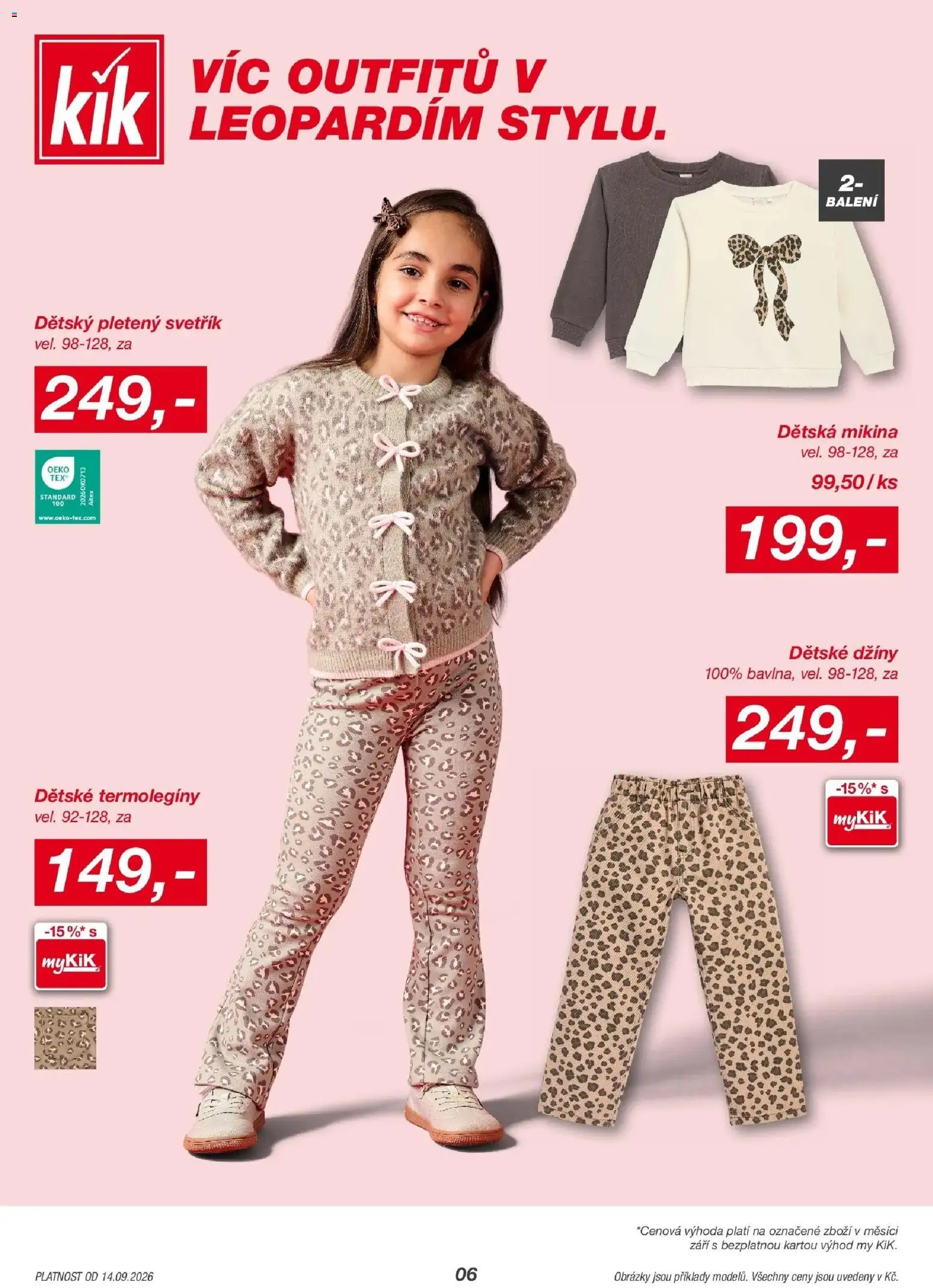 KIK leták 11.09.2026 - Leták příští týden | Strana: 6 | Produkty: Mikina, Džíny